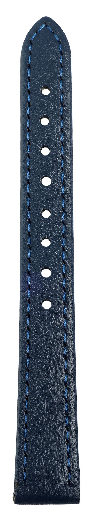 Echtleder-Uhrenarmband, dunkelblau, 16 mm