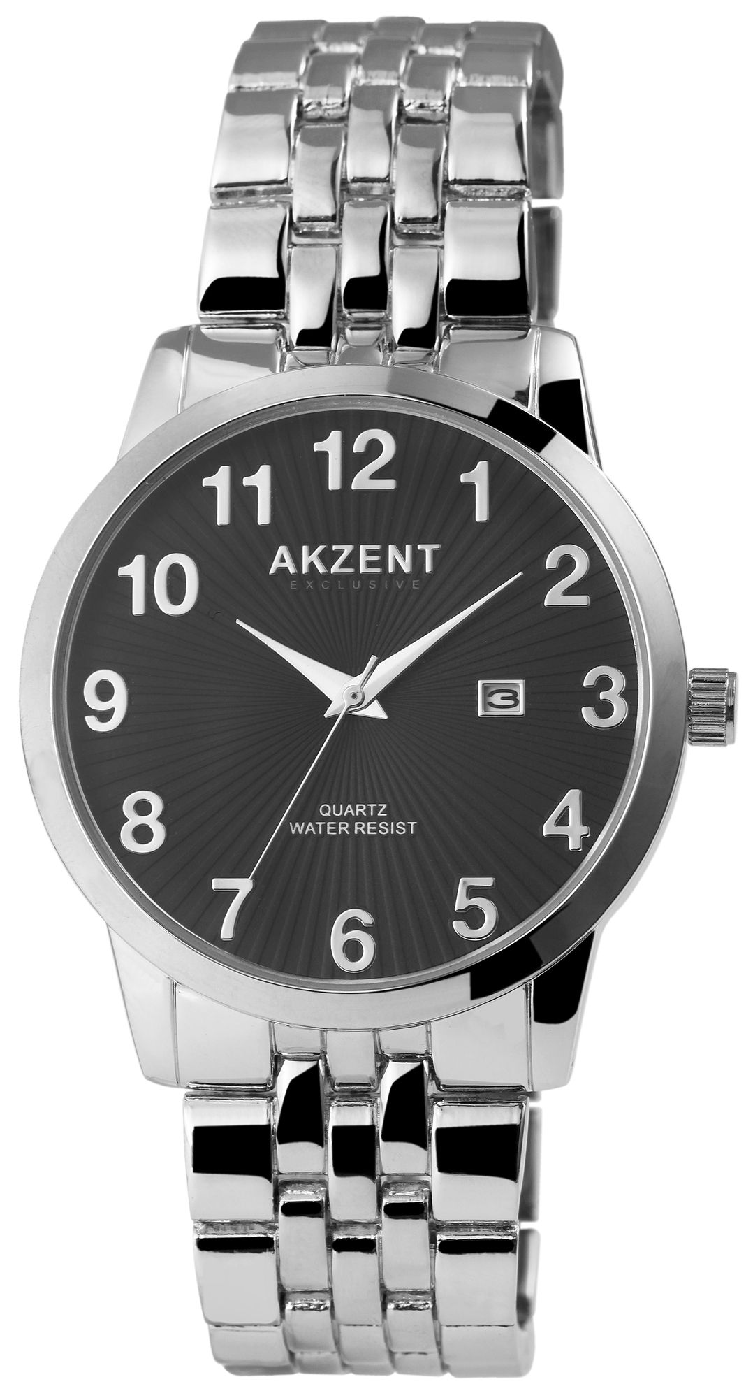 Akzent Exclusive Herrenarmbanduhr mit Metallband