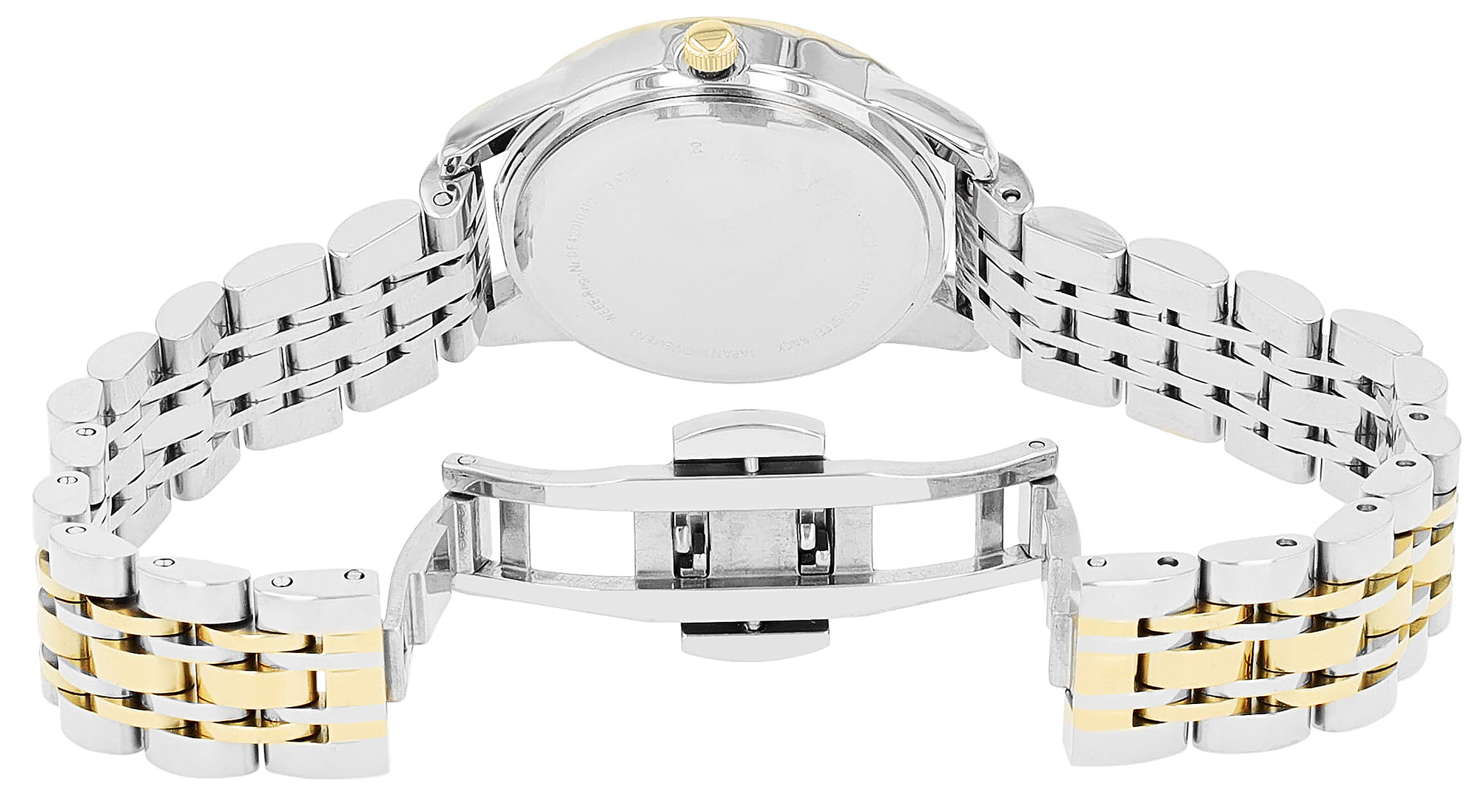 JUST WATCH Damenuhr "Valentia" mit Edelstahlband, Ø 30 mm, bicolor/ braun