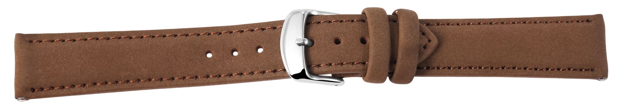 Echtleder Uhrenarmband, braun, 18 mm