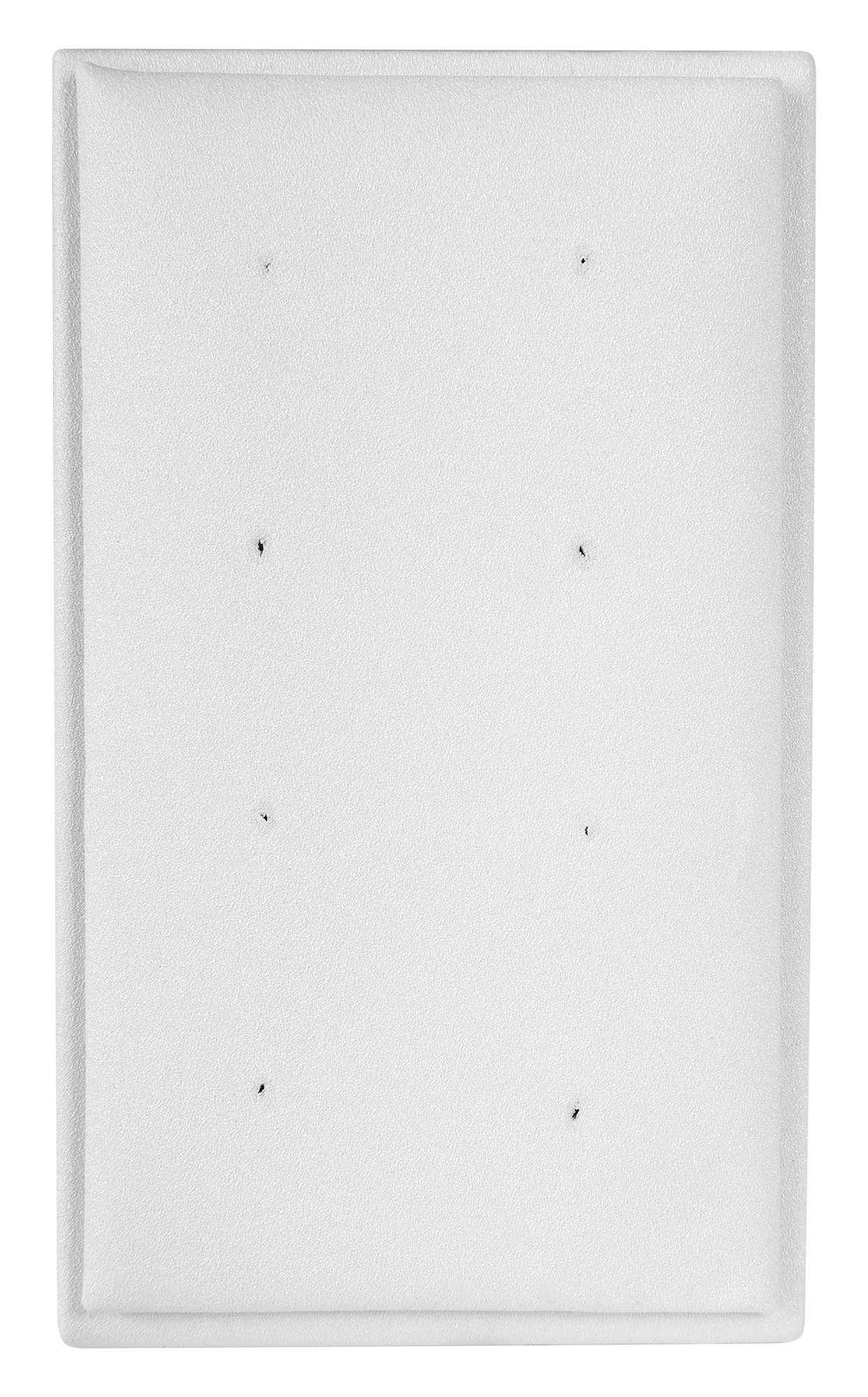 Aufsteller für 4 Paar Ohrstecker (Dekoserie Soft), PU-bezogen, 8,5 cm, weiß