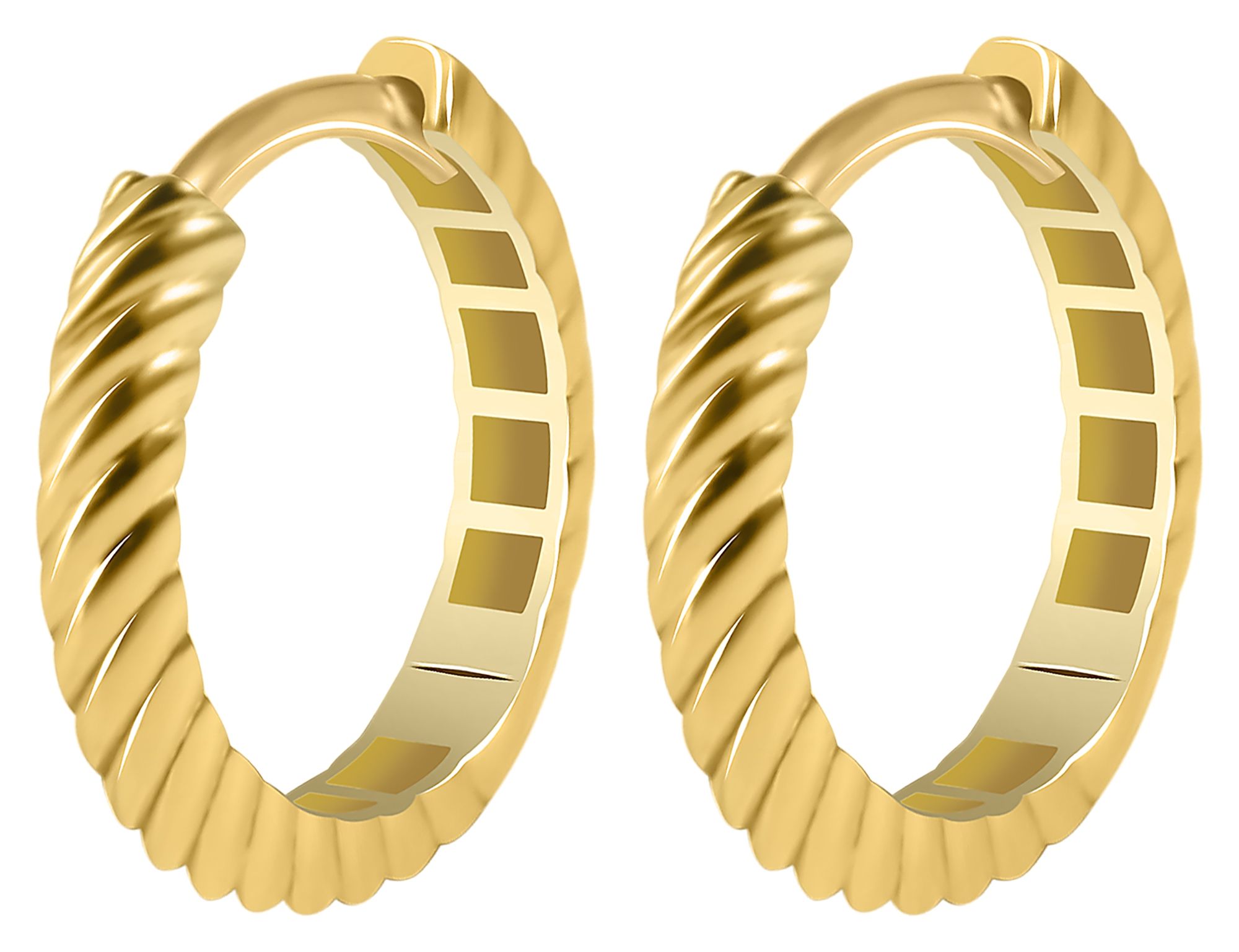 333/- Gold "Brita" Klapp-Creolen, Gelbgold, 8 Karat