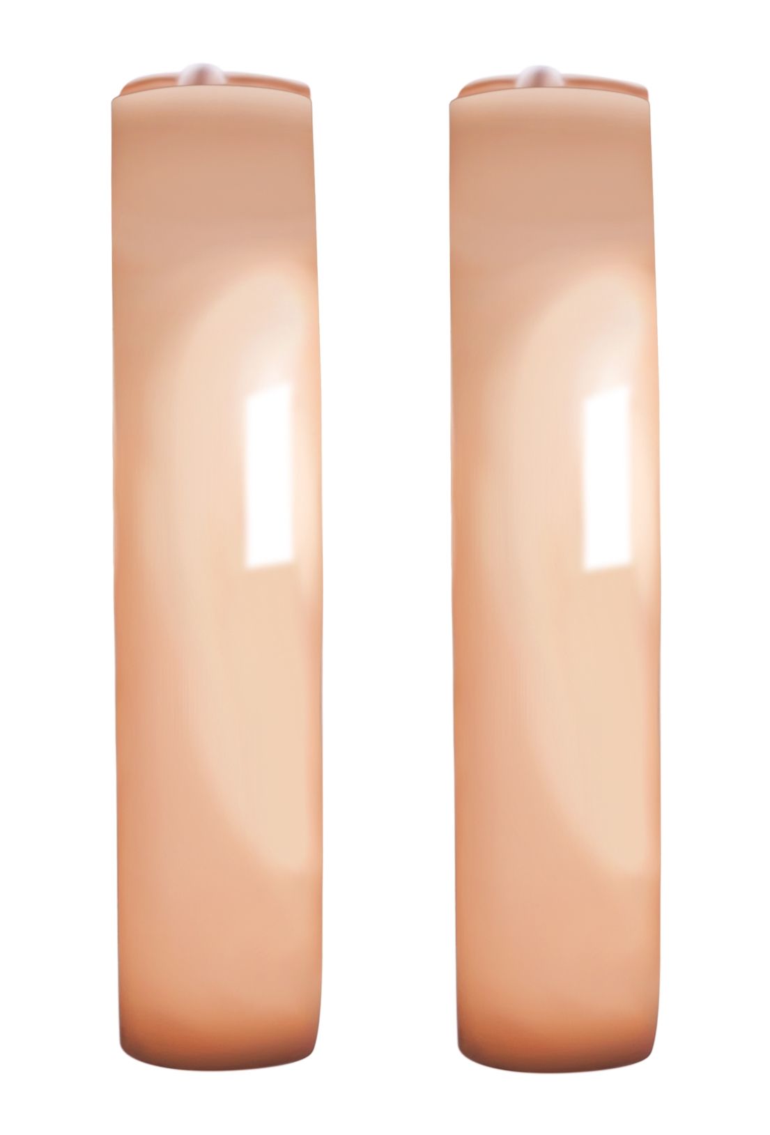"Jolina", Edelstahl Klapp-Creolen, Ø 15 mm, roségoldfarben