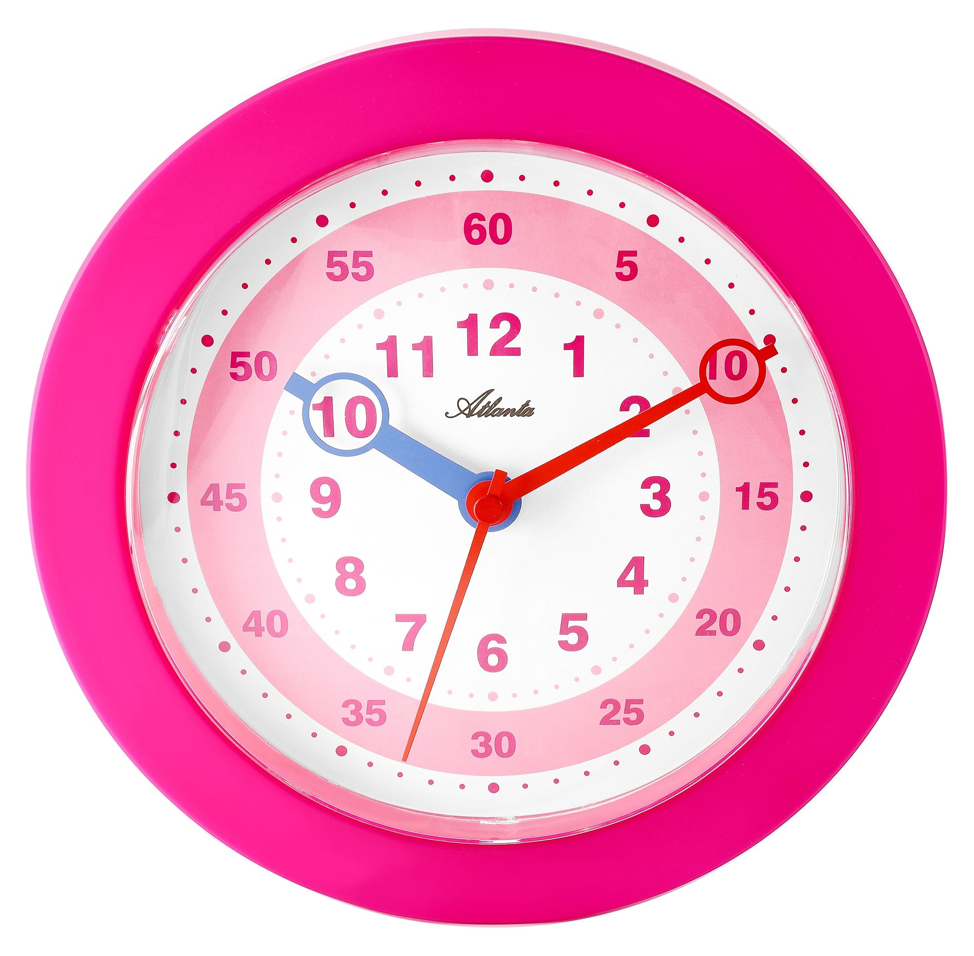 Atlanta Wanduhr für Kinder, pink, Ø 22,5 cm
