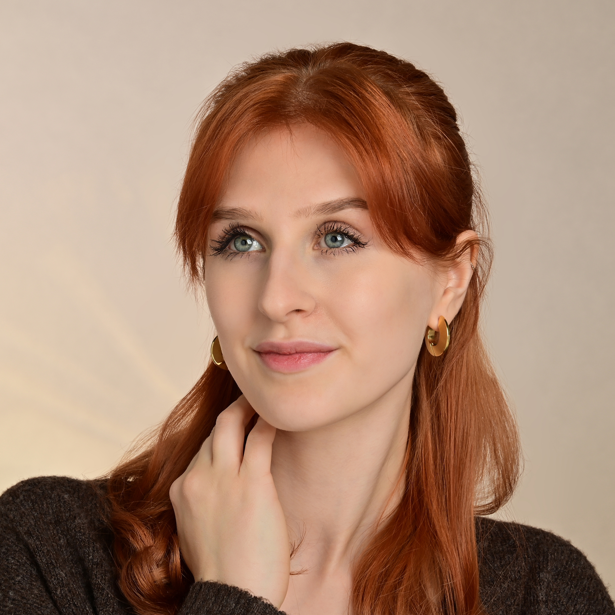 "Rita" Akzent Edelstahl Creolen, goldfarben
