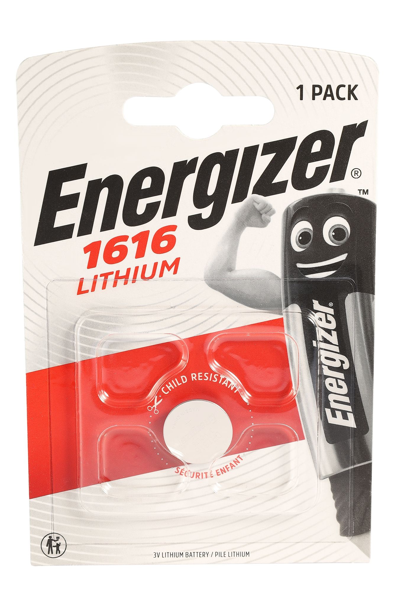 Energizer Lithium Zelle im 1er Blister, CR1616