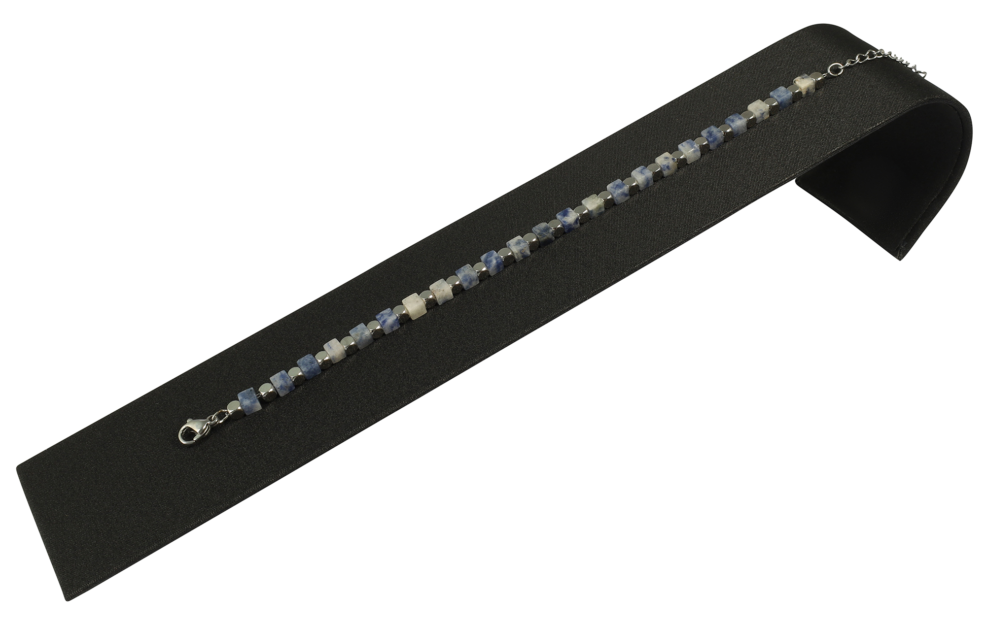 Aufsteller für Armbänder /Dekoserie Soft), PU-bezogen, Breite 4 cm, schwarz