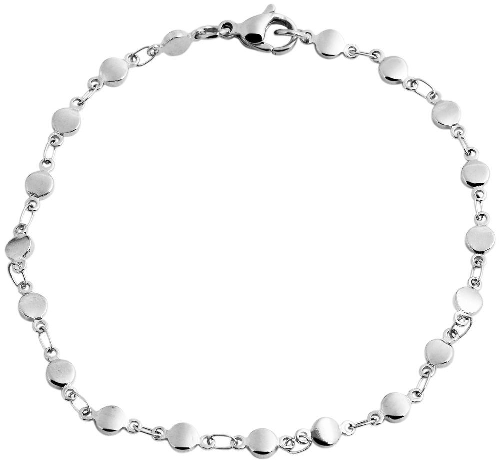 "Valeska", Akzent Schmuckset, Edelstahl, Kette 50 cm & Armband 21 cm, poliert, silberfarben