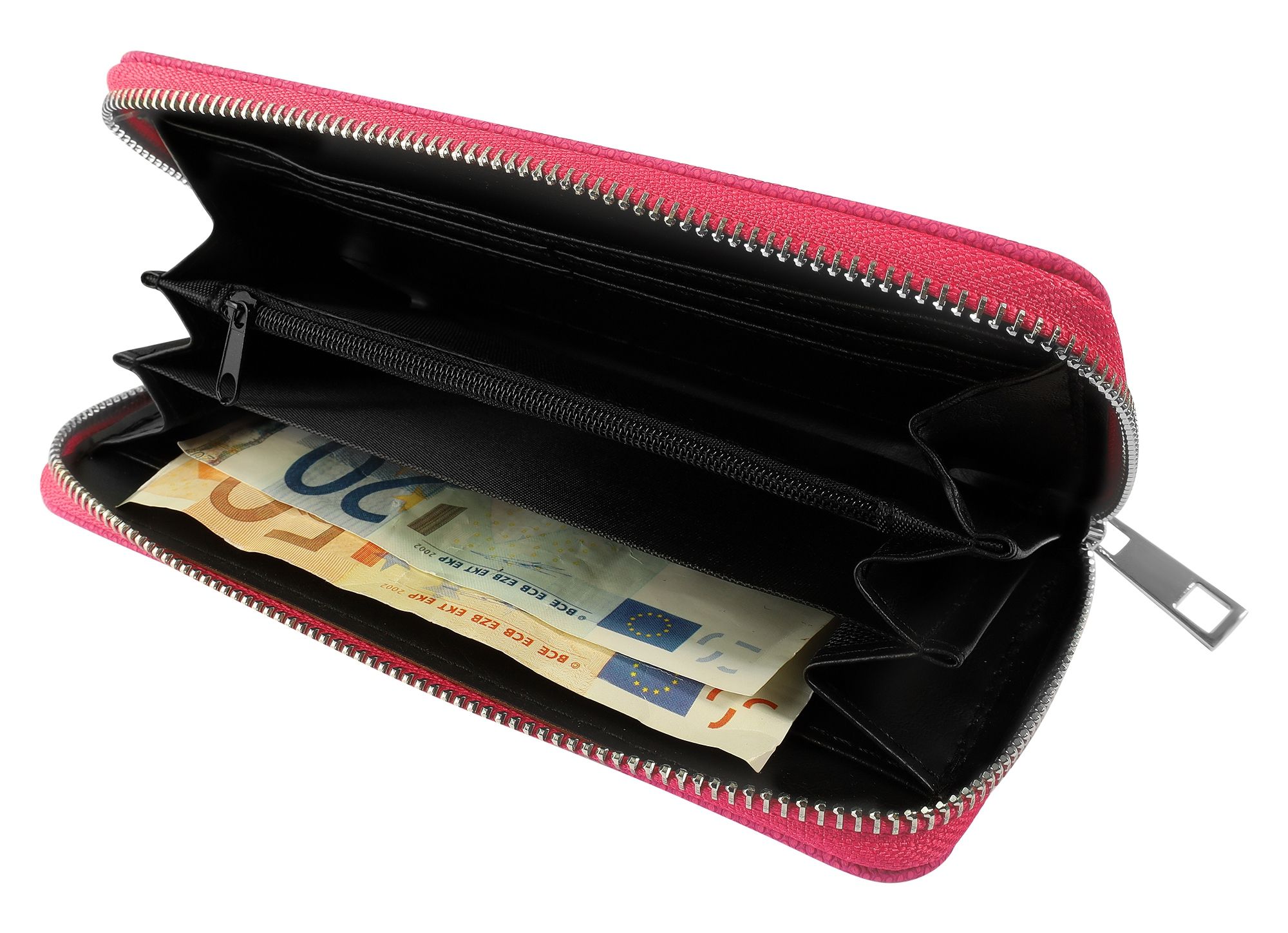 Damengeldbörse aus Lederimitat, pink