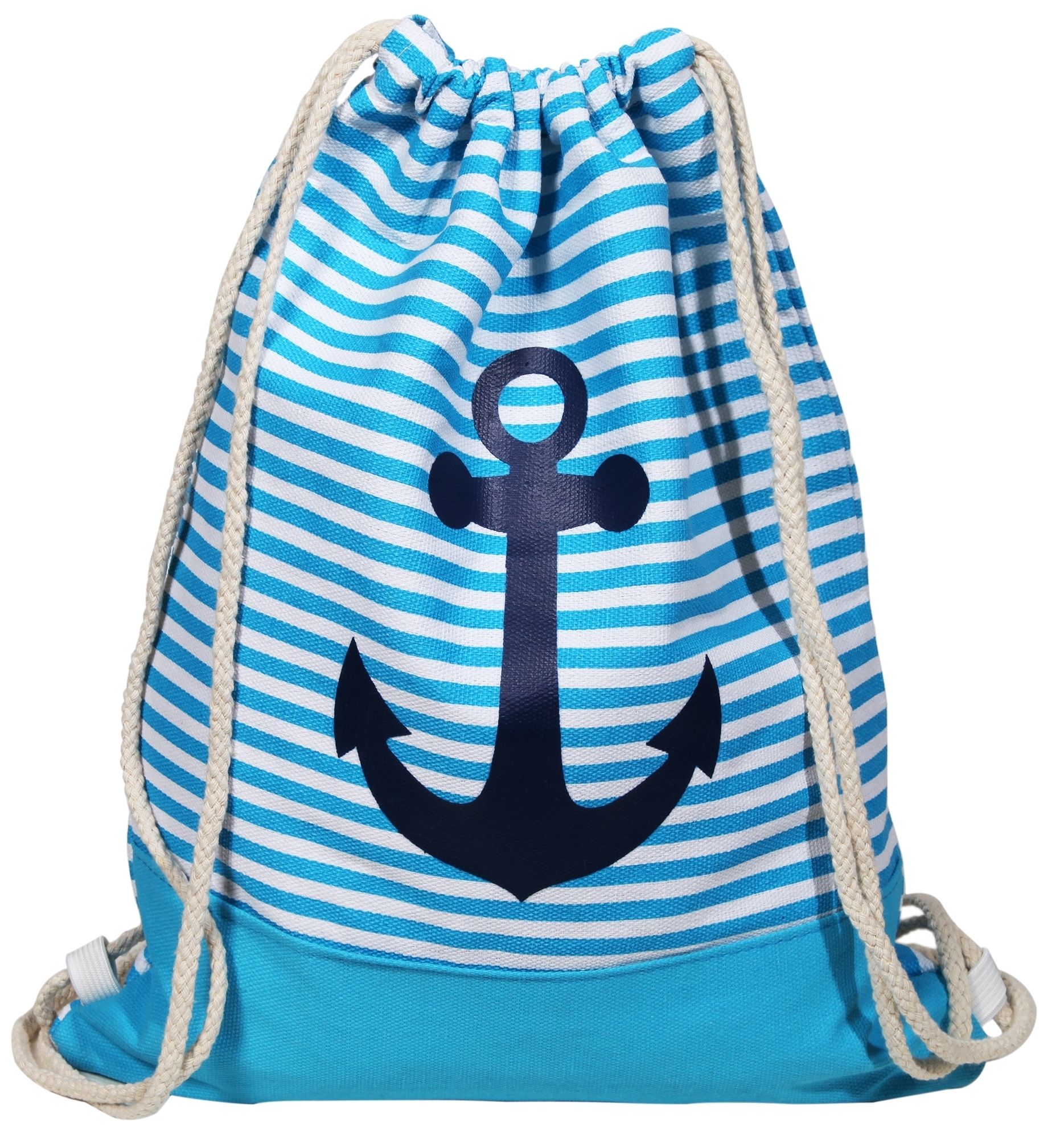 Damen Rucksackbeutel aus Textil, Maße: 40 x 32 cm, 65% Polyester, 35% Baumwolle
