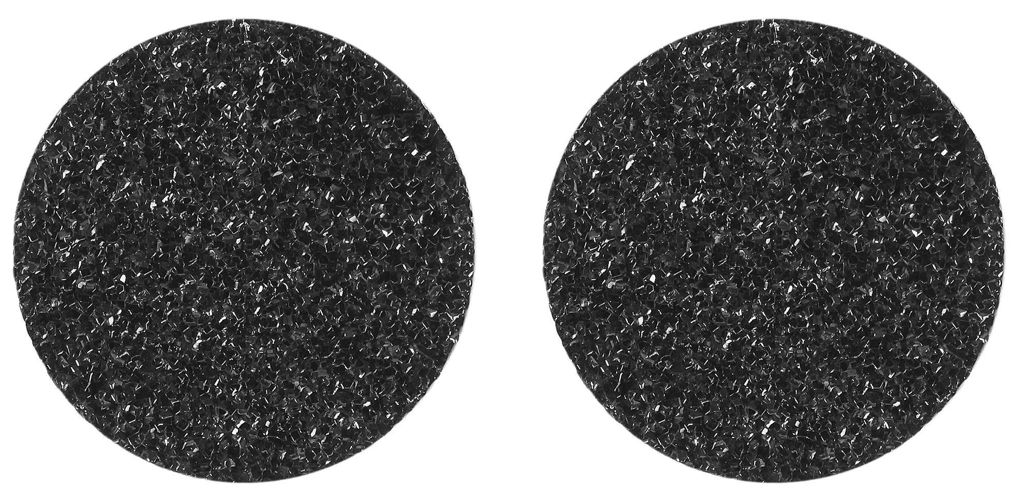 "Cameron", Edelstahl Ohrstecker - Plättchen Ø 10 mm, sandgestrahlt schwarz