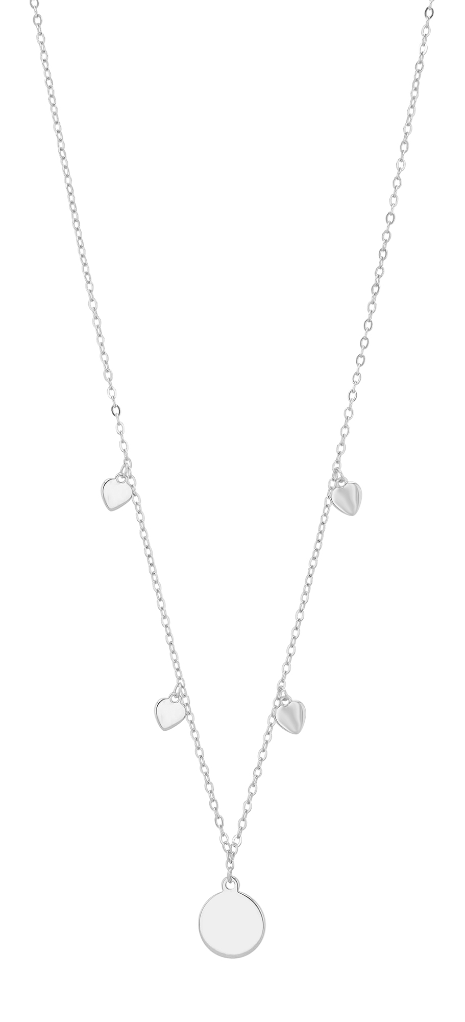 "Insi" 925/- Echt Silber Kette mit Anhänger, rhodiniert, Gravurplatte