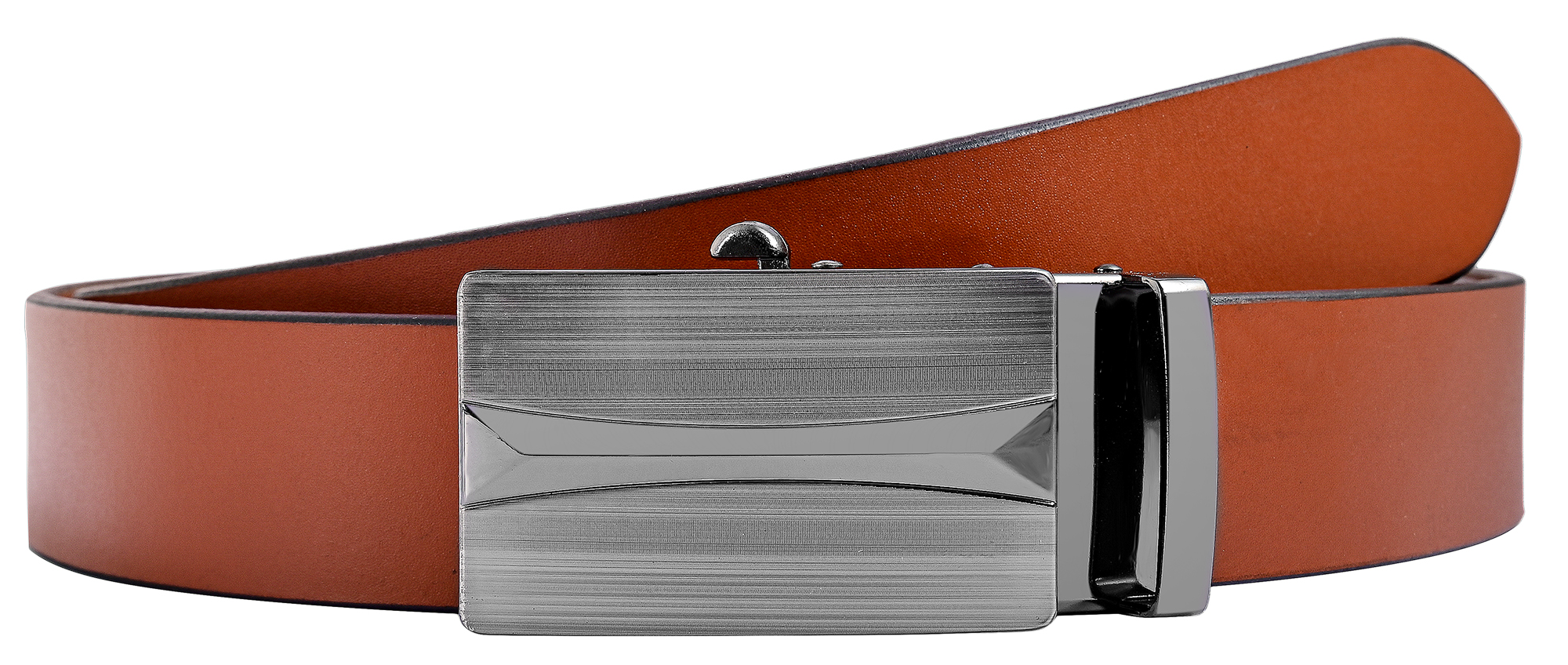Leonardo Verrelli Echtleder Automatik-Gürtel, max. 100 cm/ 35 mm, braun (tan) - kürzbar
