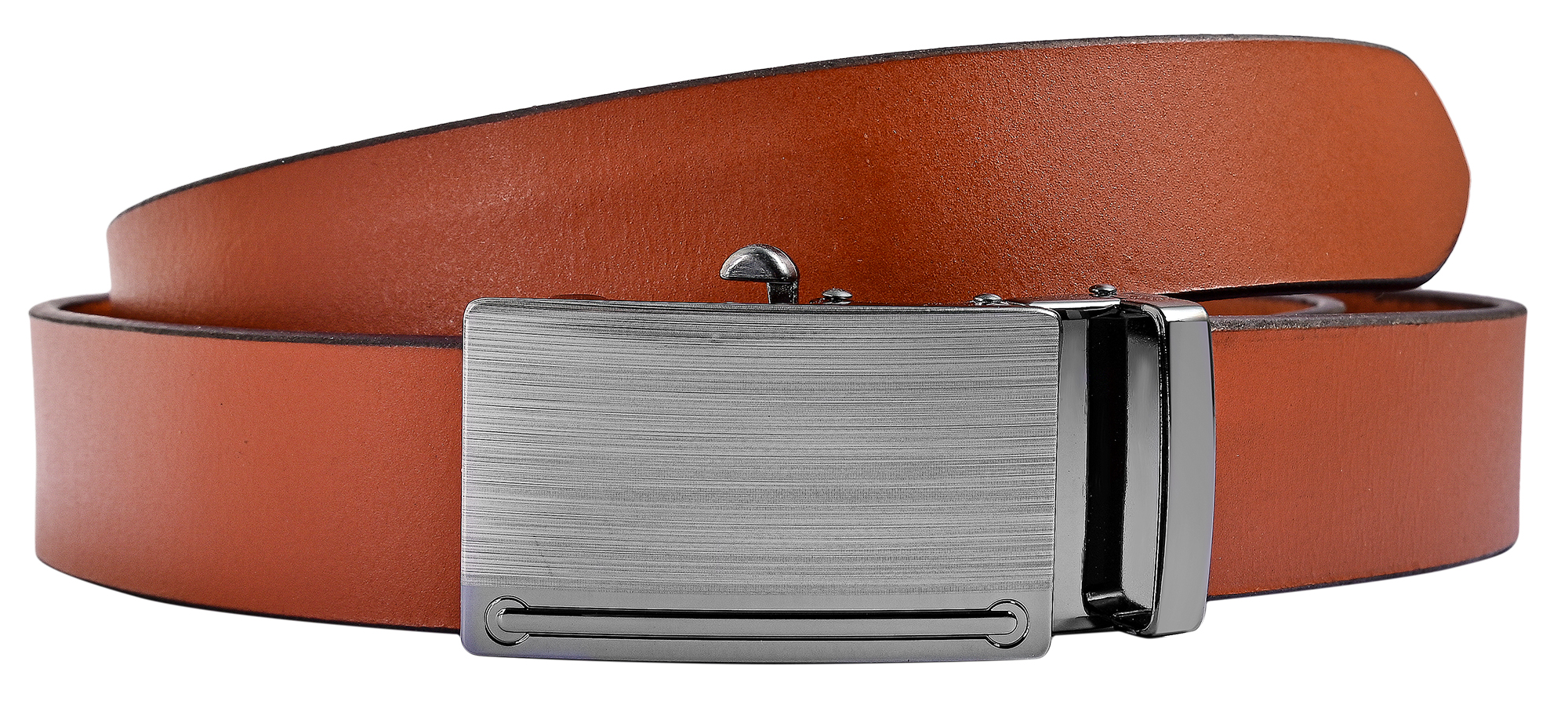 Leonardo Verrelli Echtleder Automatik-Gürtel, max. 110 cm/ 35 mm, braun (tan) - kürzbar