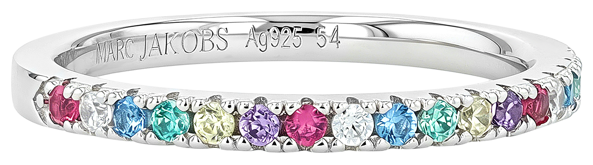 Sif Jakobs Jewellery 925/- Echt Silber Ring "Ellera" Gr 54, Zirkonia (bunt), rhodiniert