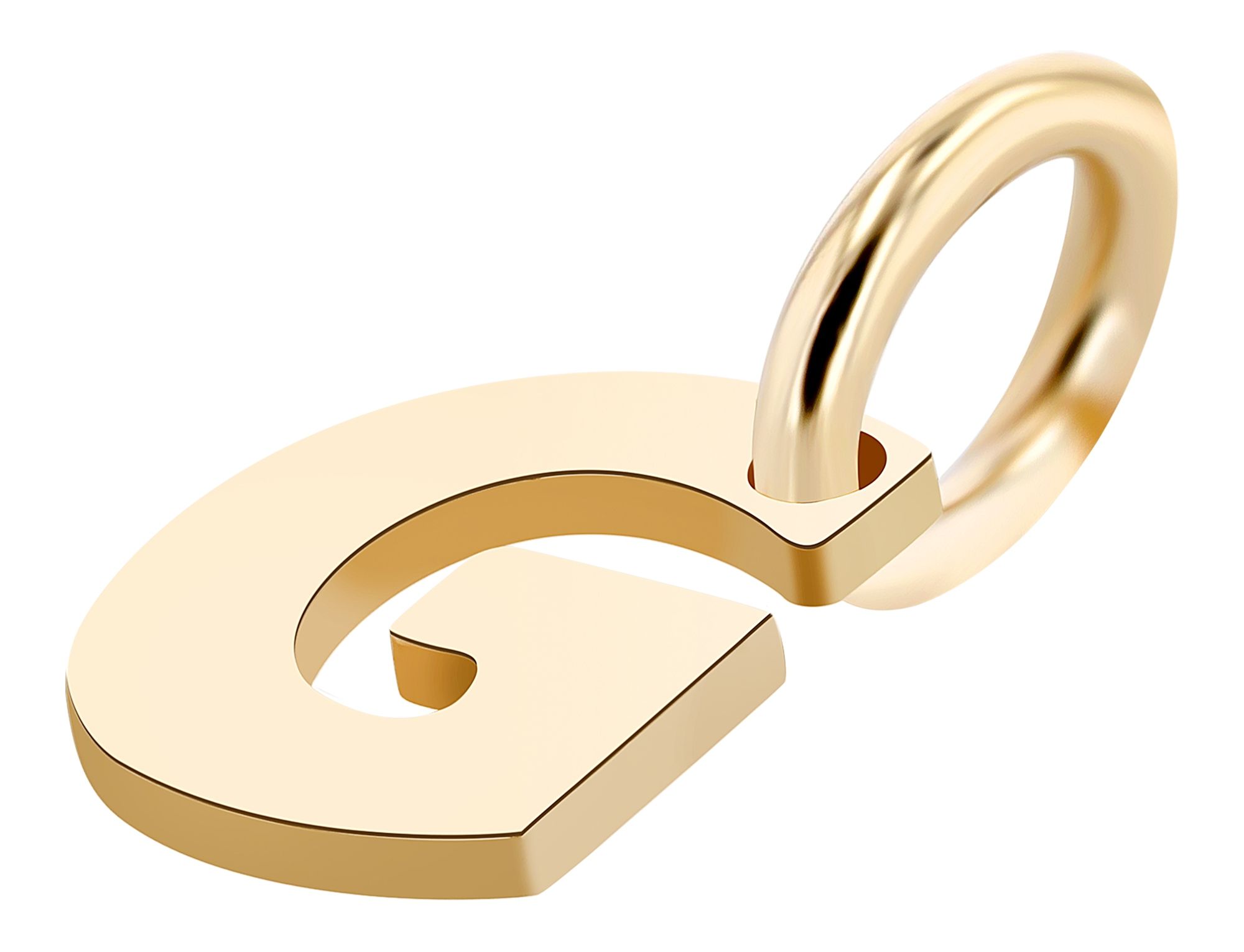 375/- Gold Anhänger "Golden Initials - G" ohne Kette, Buchstaben, Initialien, 9 Karat, Gelbgold