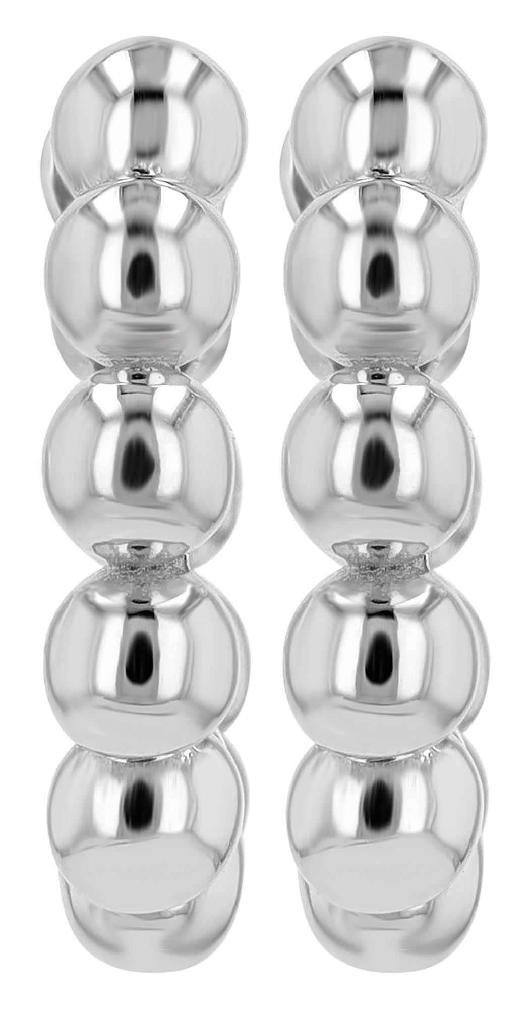 925/- Echt Silber, rhodiniert, Klappcreole "Yamilla"