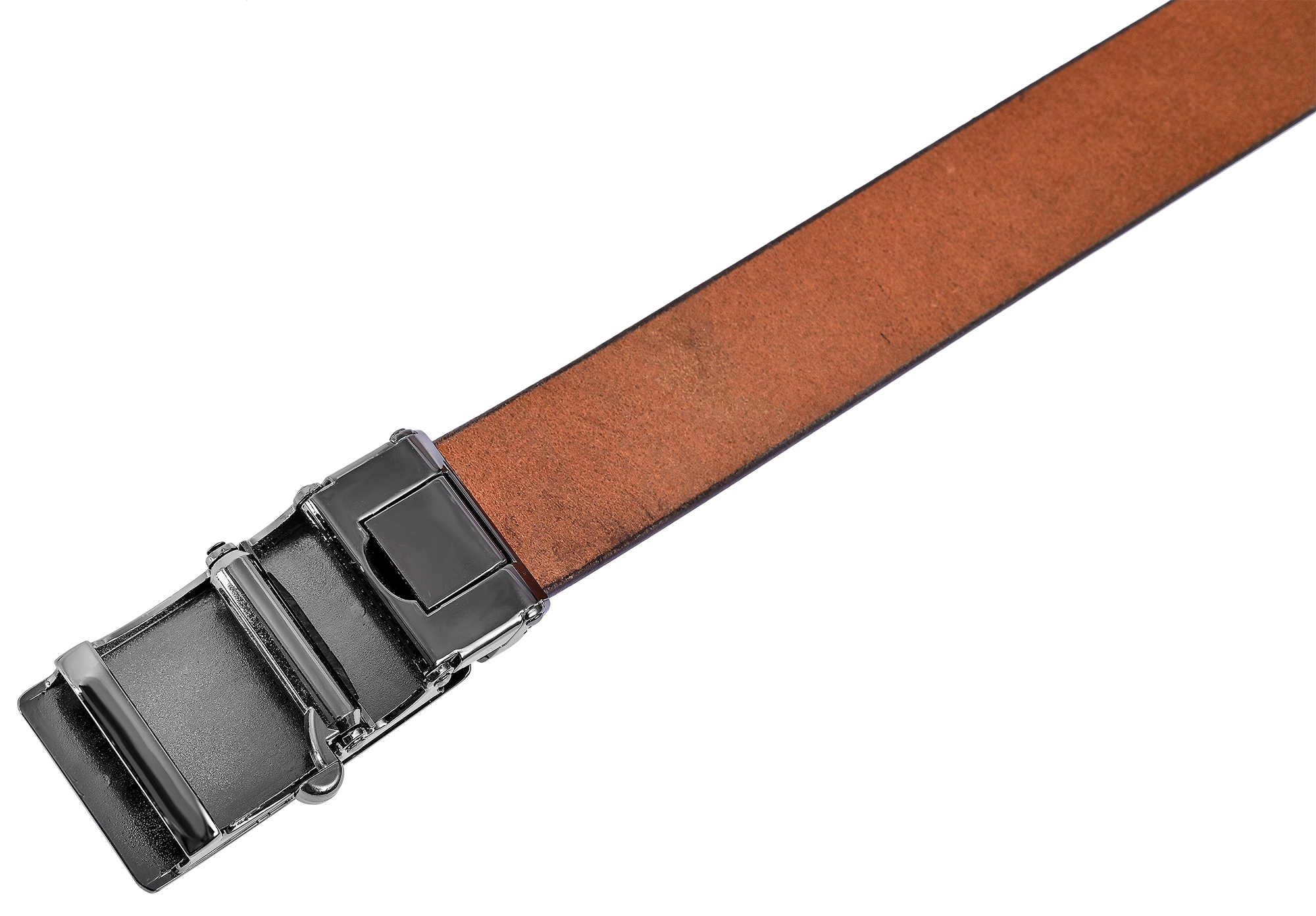Leonardo Verrelli Echtleder Automatik-Gürtel, max. 100 cm/ 35 mm, braun (tan) - kürzbar