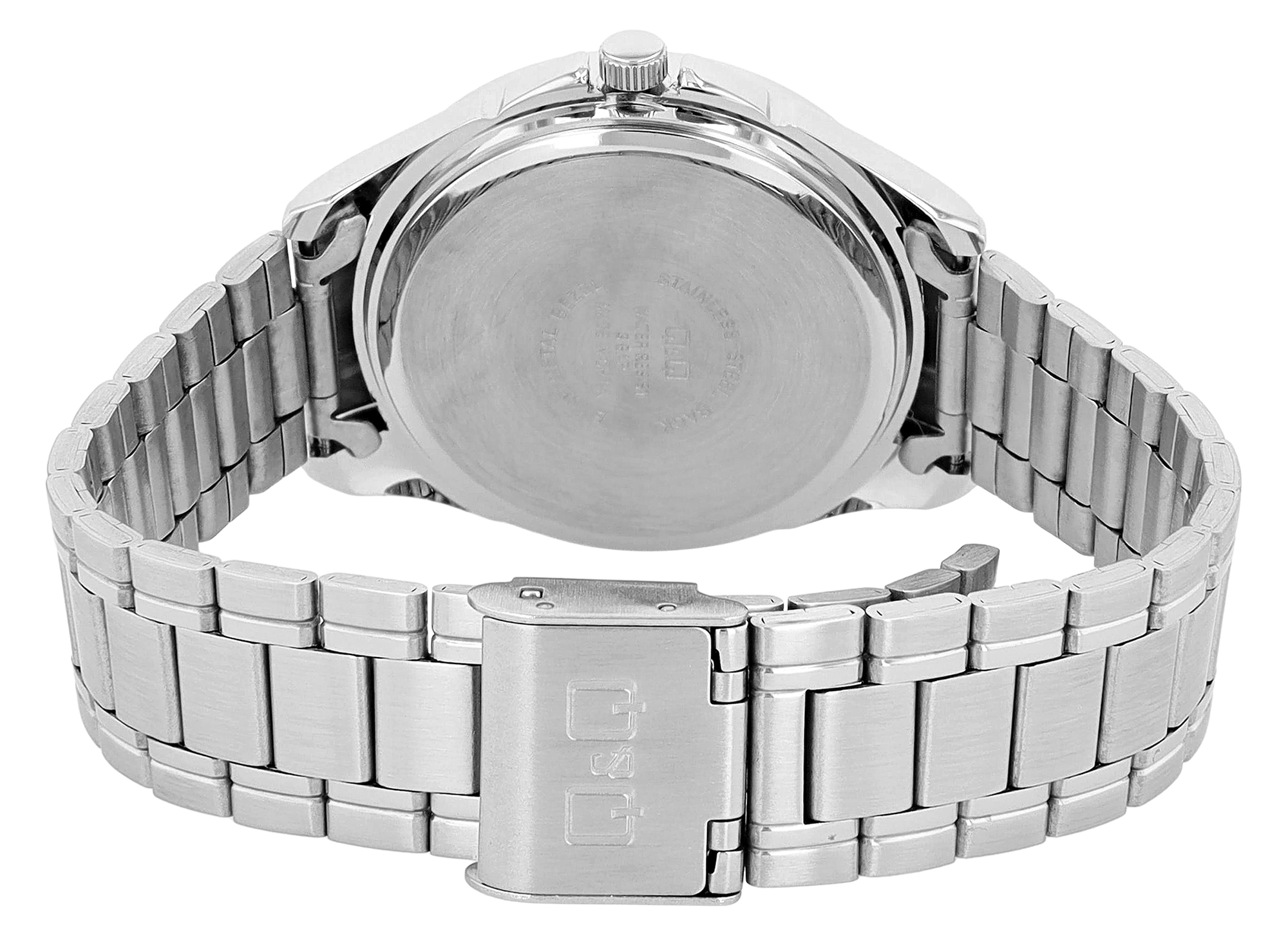 Q&Q Herrenuhr mit Edelstahlband, 3 BAR, silberfarben