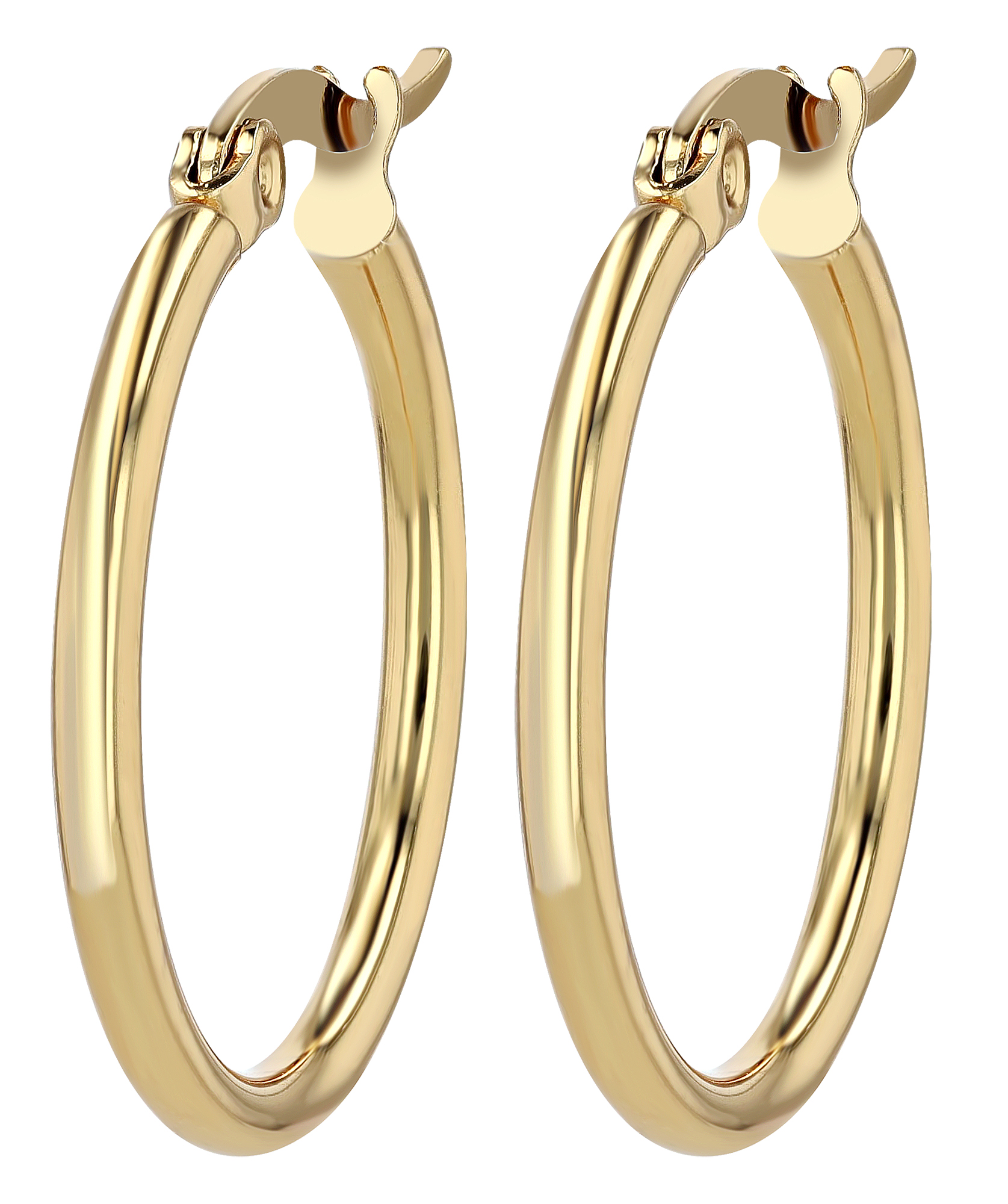 "Edina", Akzent Edelstahl Creolen Ø 20 mm, goldfarben