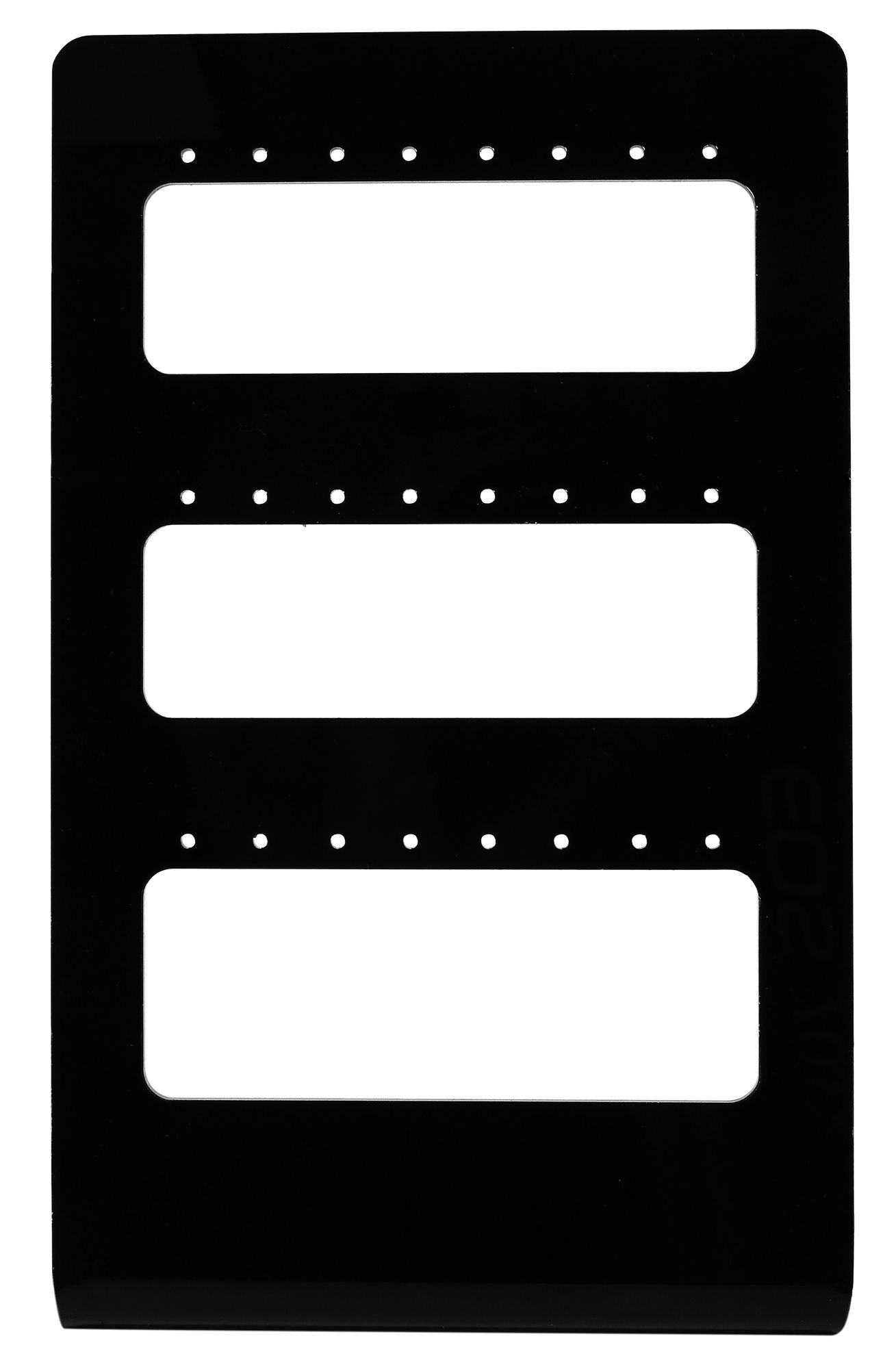 Acryl Aufsteller für 12 Paar Ohrringe (Dekoserie Glossy), schwarz