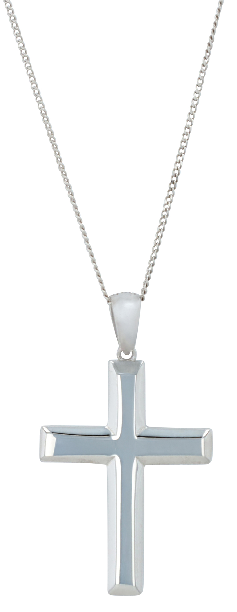 "Xanet" 925/- Echt Silber Anhänger - Kreuz, silberfarben rhodiniert