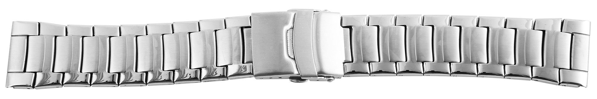 Edelstahl-Uhrenarmband, silberfarben, 18 mm