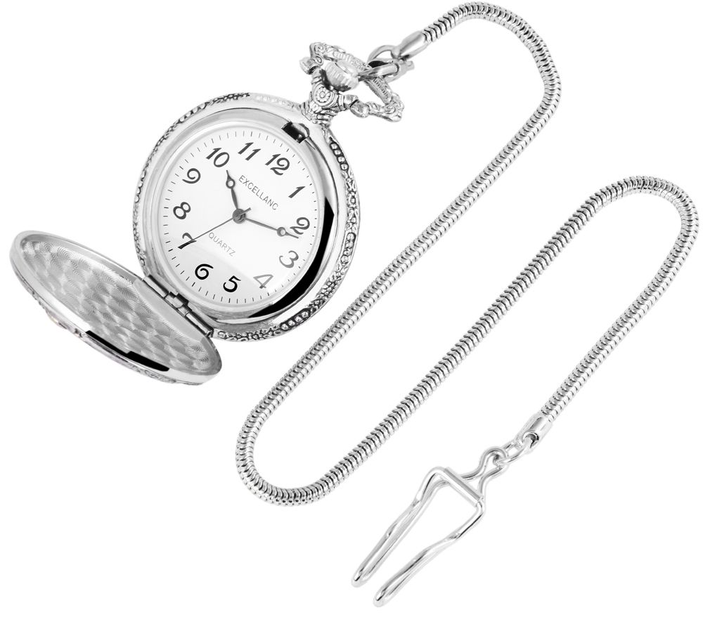 Excellanc Taschenuhr, Jäger, silber- und goldfarben