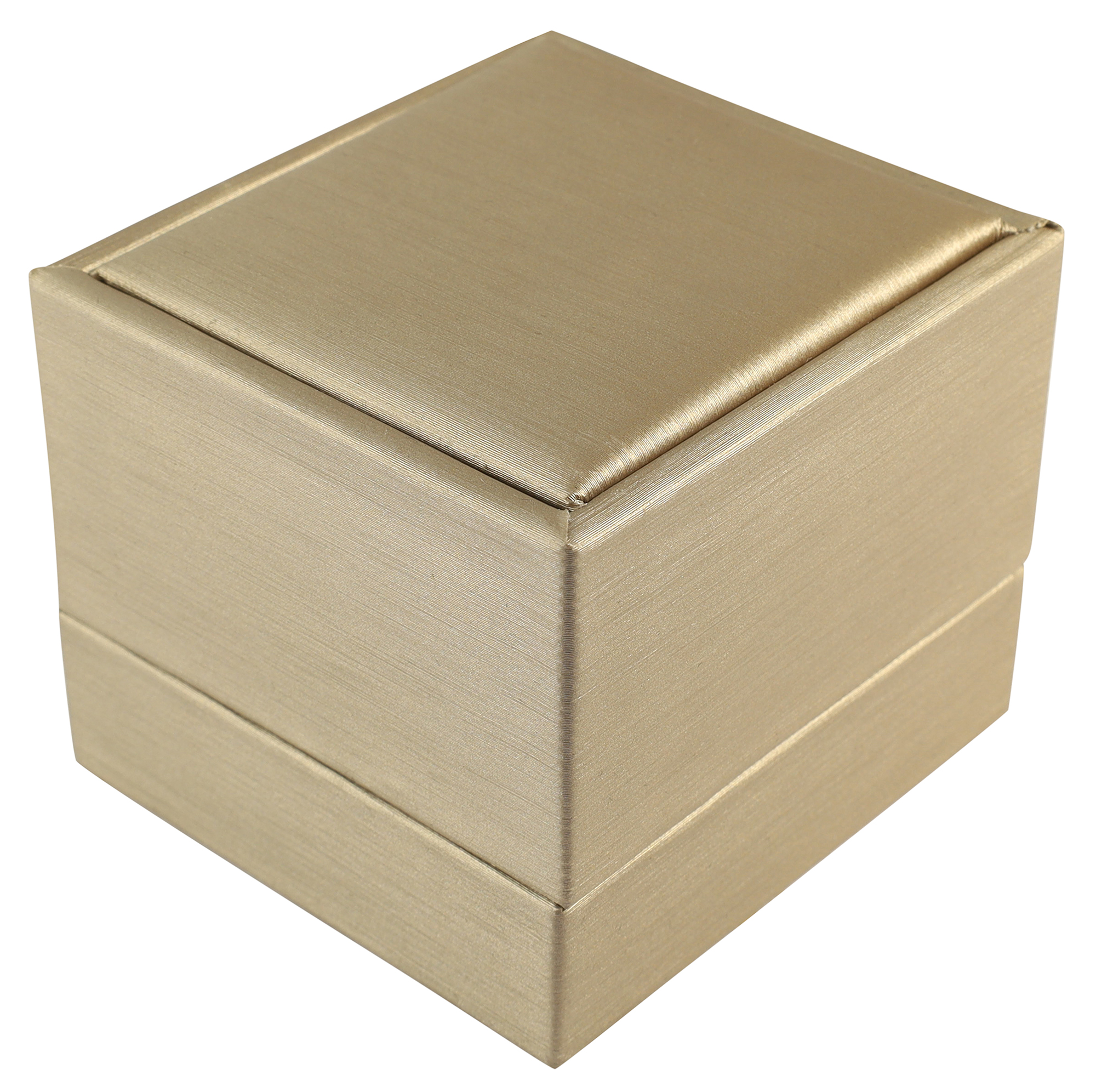 Schmuckbox (Ring) 6 x 6,5 cm, Kunststoff, champagnerfarben, VE10