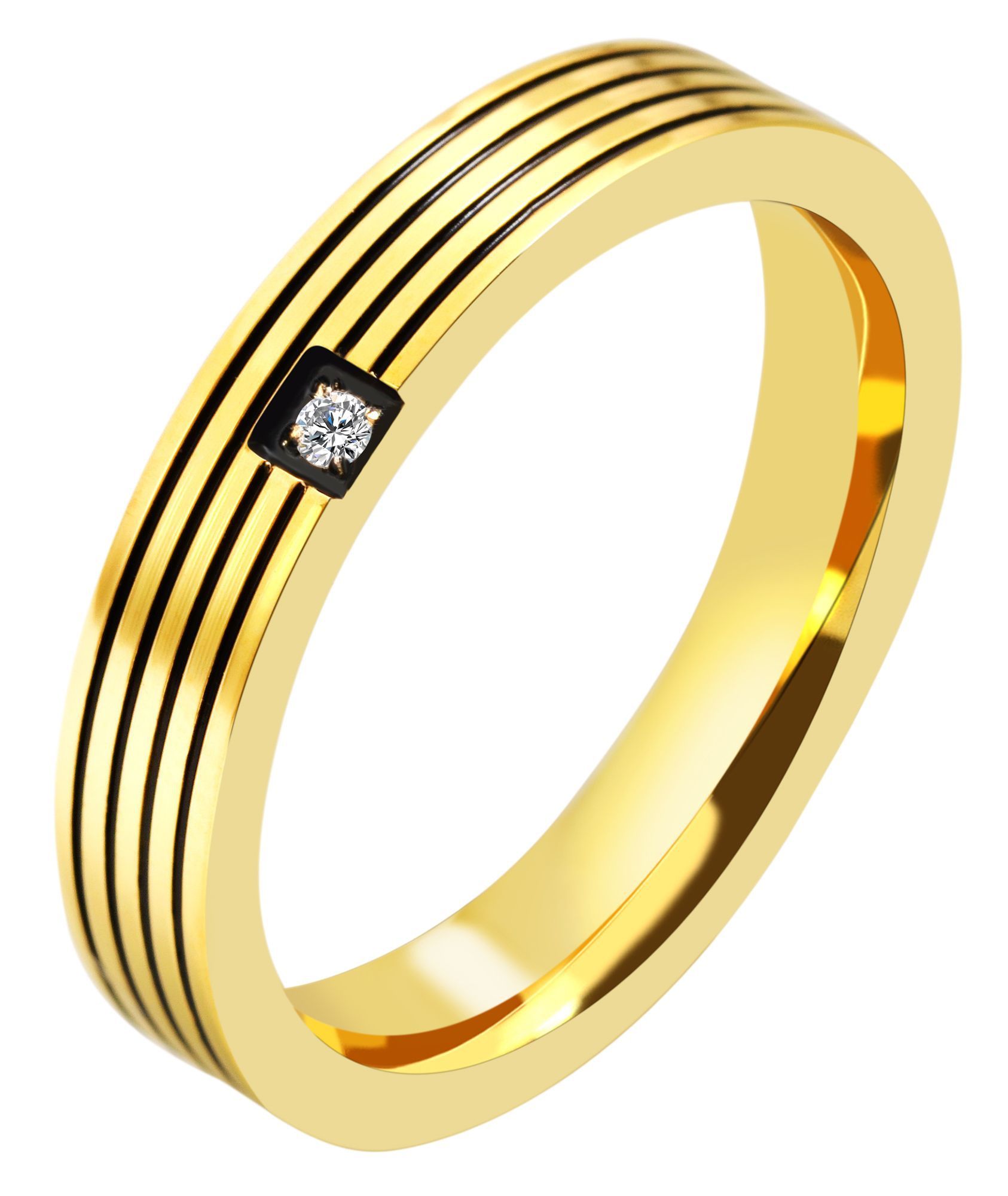 Akzent Damen Edelstahl Partnerring, Gr. 54