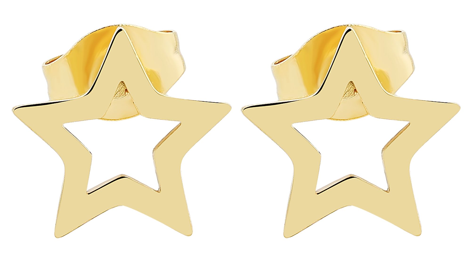 "Finley" Akzent Edelstahl Ohrstecker Stern, goldfarben