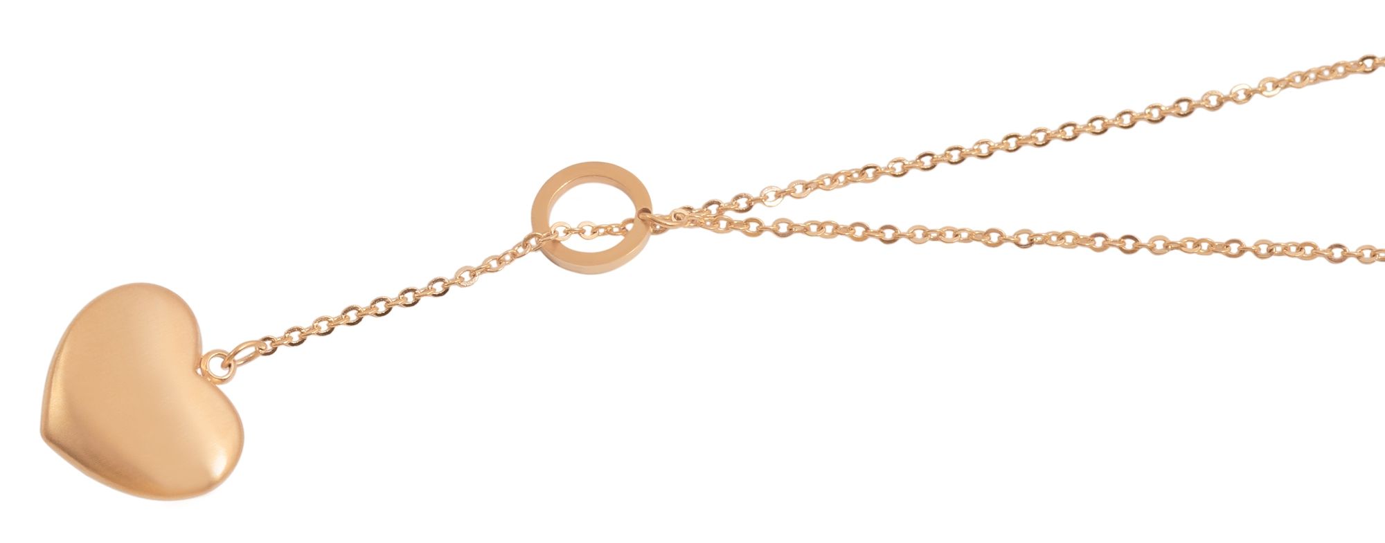 Edelstahl Ankerkette mit Anhänger, Länge 43+5cm, roségoldfarbig