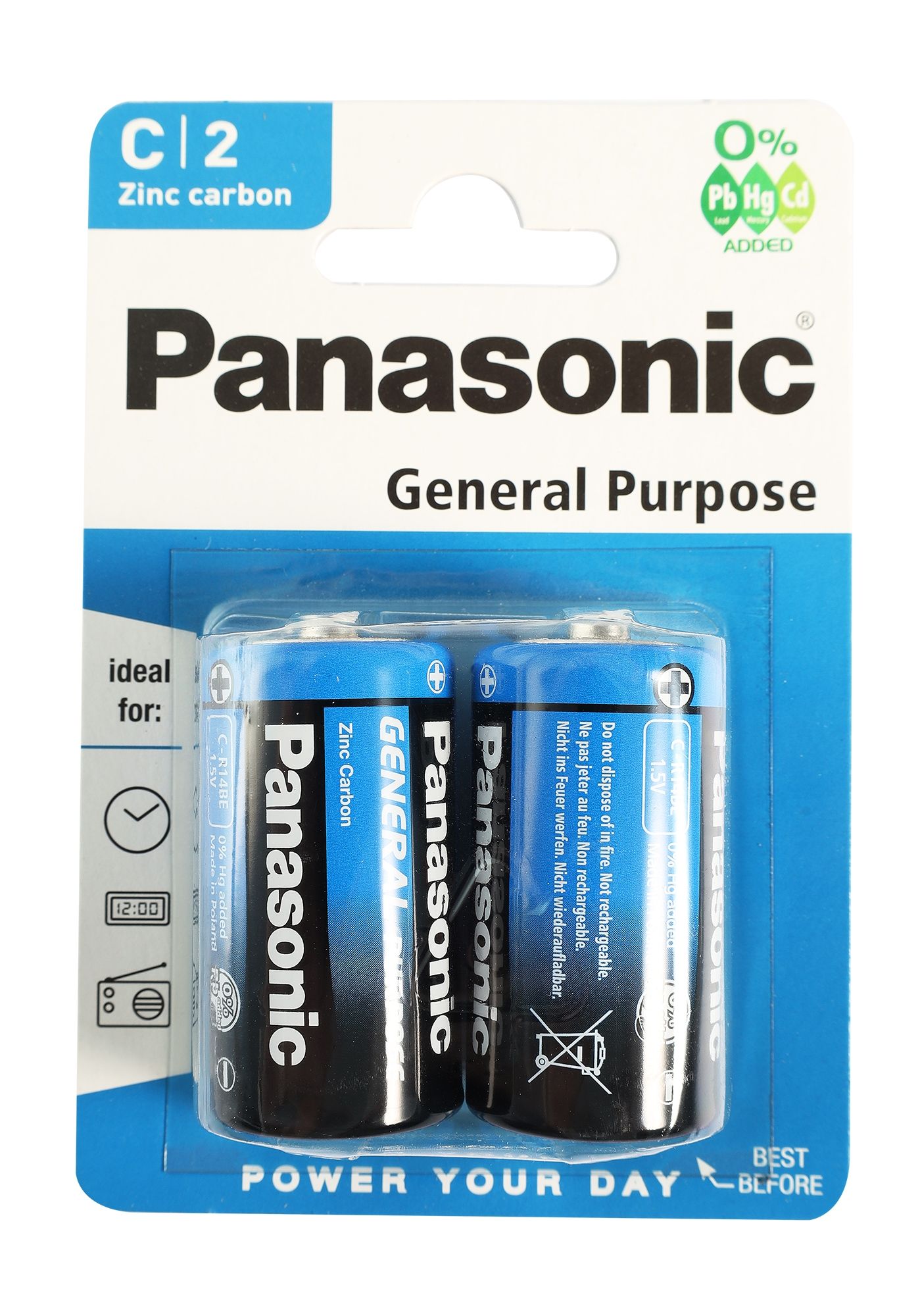 Panasonic General Purpose C Baby, 1,5 V 2er Blister