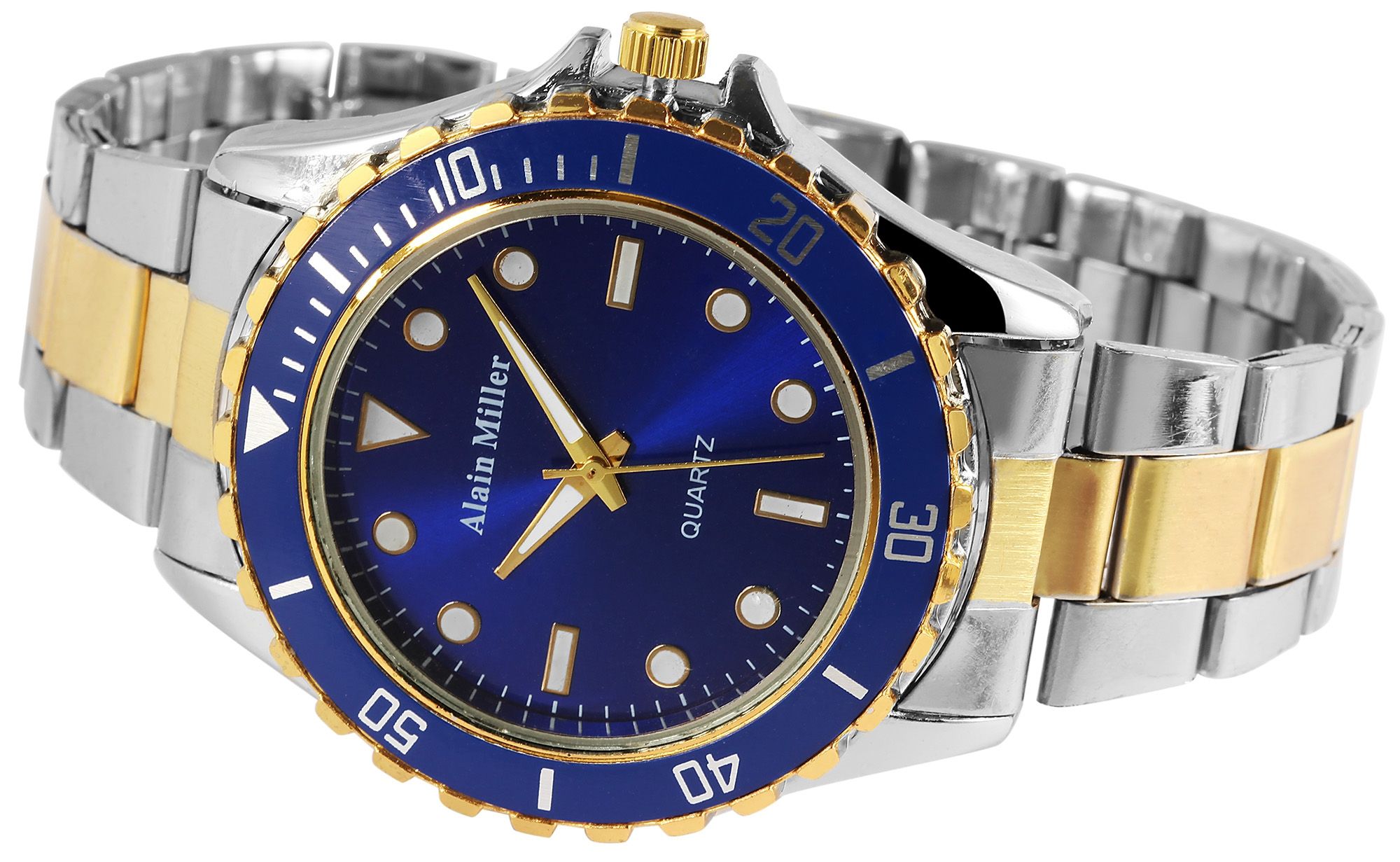 Alain Miller Herrenuhr mit Edelstahlarmband