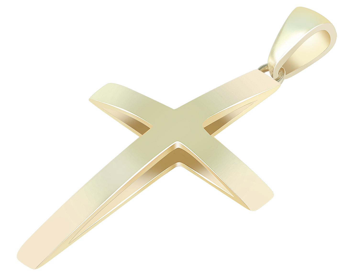 333/- Gold Anhänger "Tess" ohne Kette, Kreuz, Gelbgold, 8 Karat