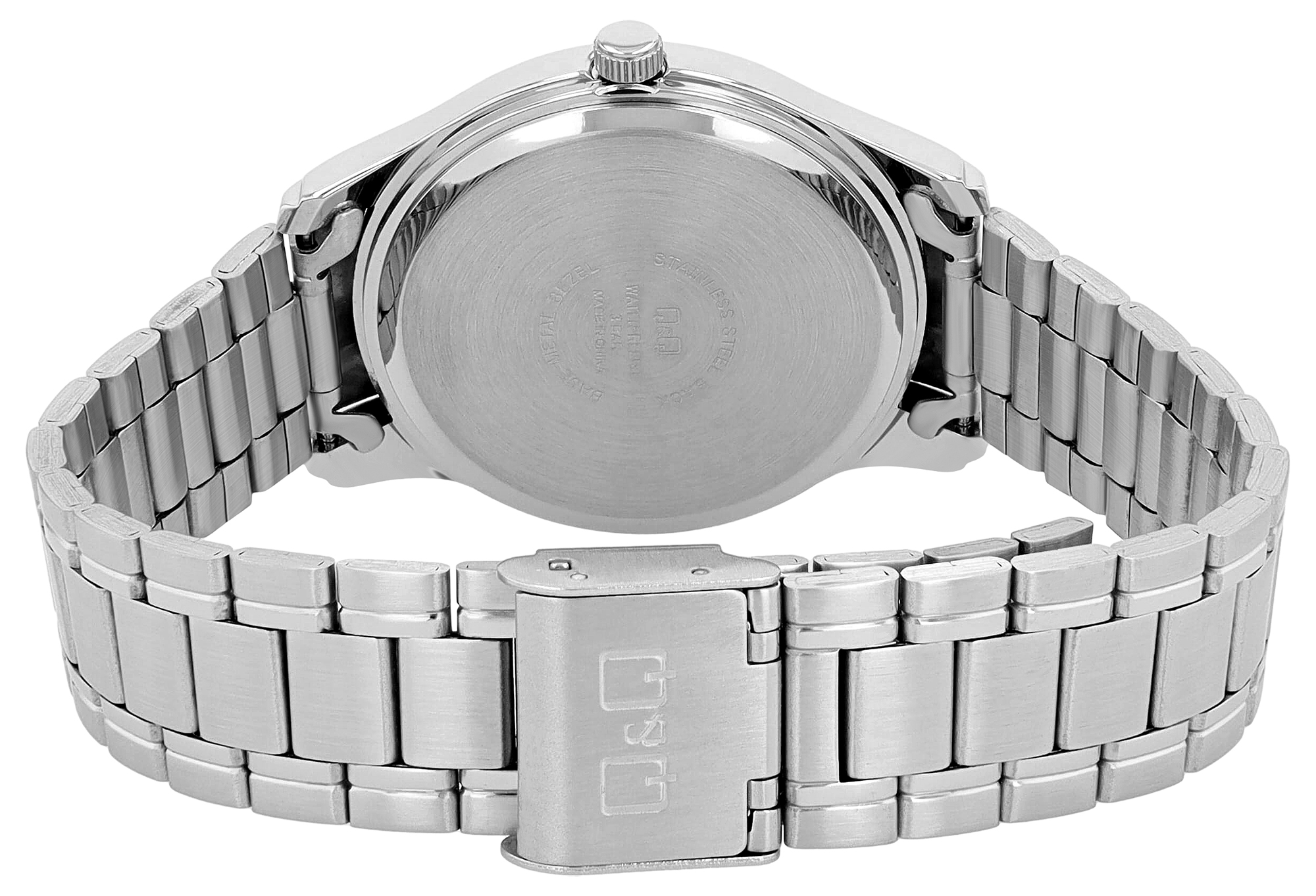 Q&Q Herrenuhr mit Edelstahlband, 3 BAR, silberfarben