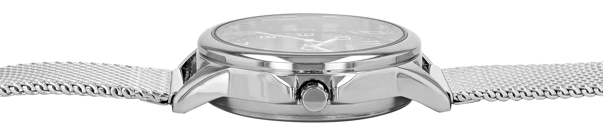 Just Watch "Käthe" Damenuhr Ø 29 mm, Edelstahl Meshband, silberfarben/ schwarz