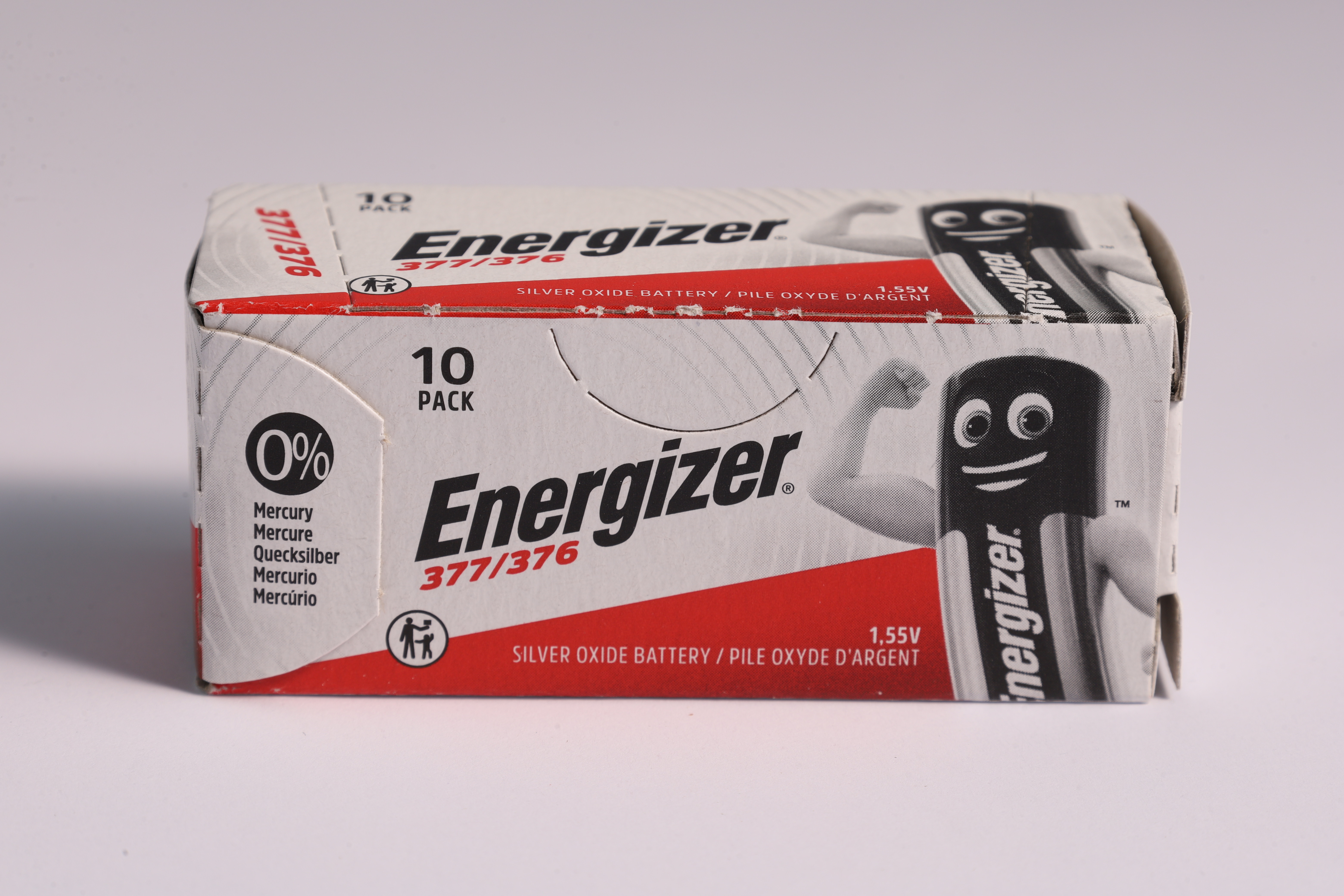 Energizer 377/376 Knopfzellen (10er-Pack) – 0% Quecksilber, 1,55V Silberoxid-Batterien