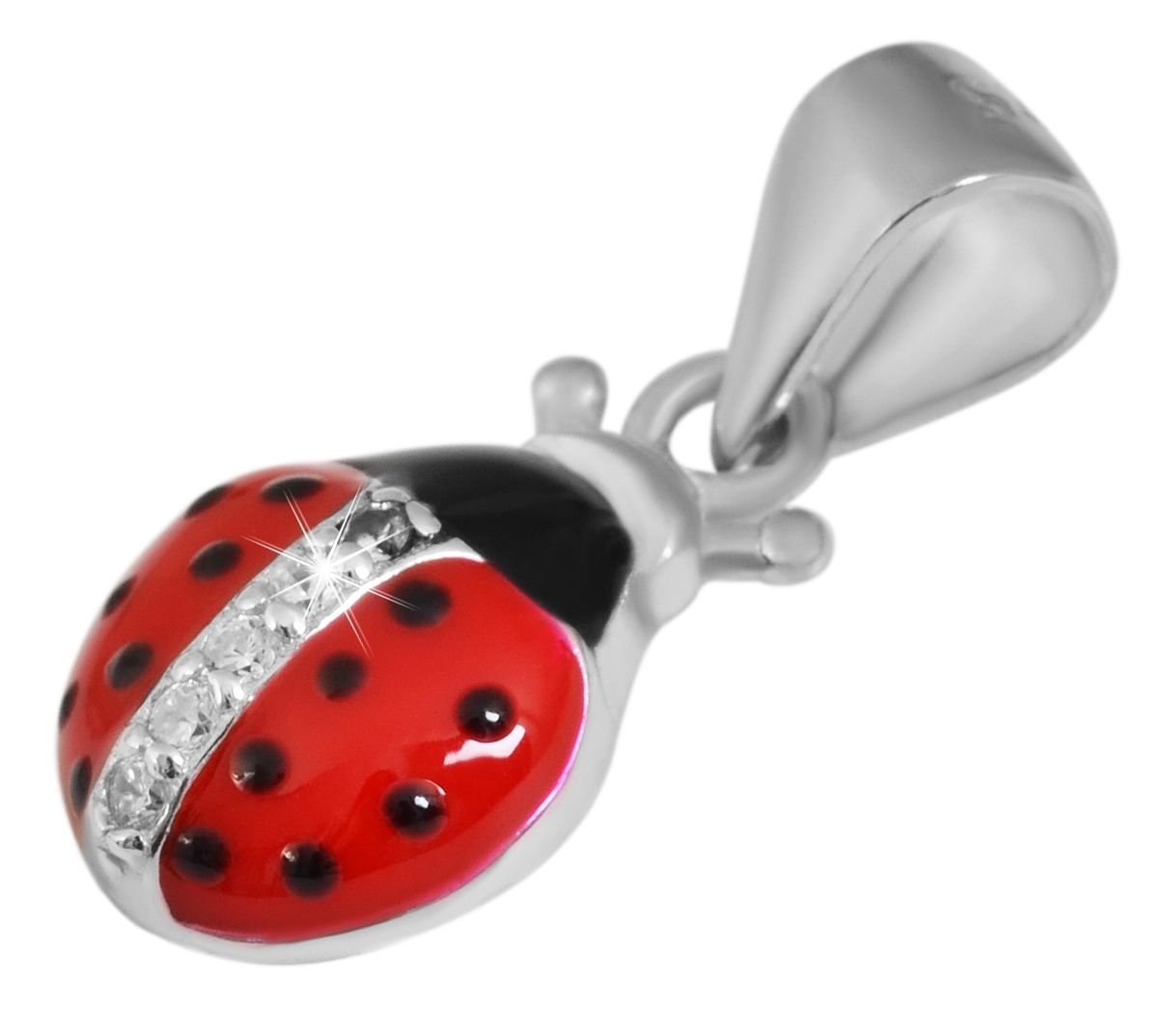 "Glückskäfer Coco" 925/- Echt Silber Kinder Schmuckset - Marienkäfer, Zikonia, rhodiniert
