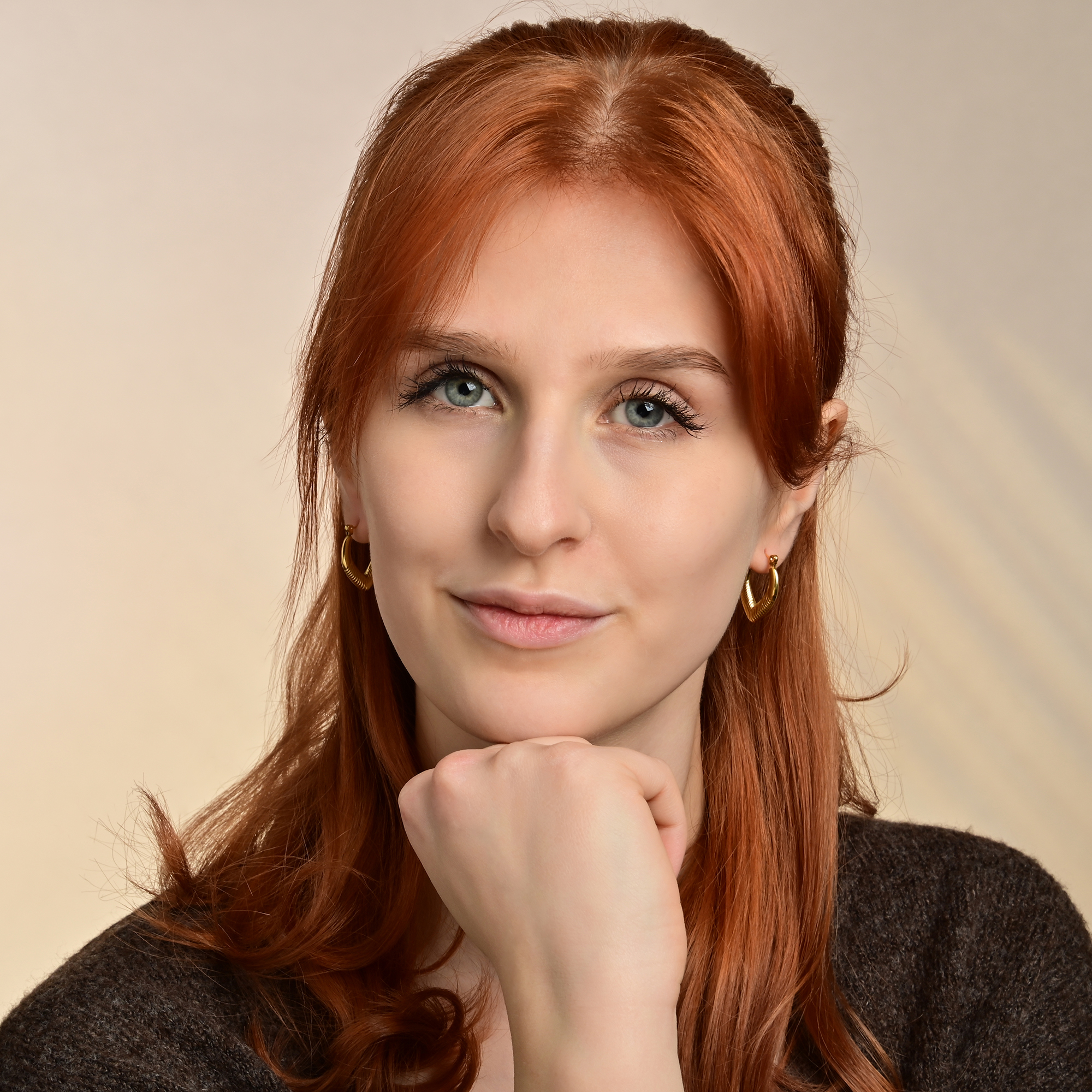 "Emmy" Edelstahl Creolen, Statement, goldfarben