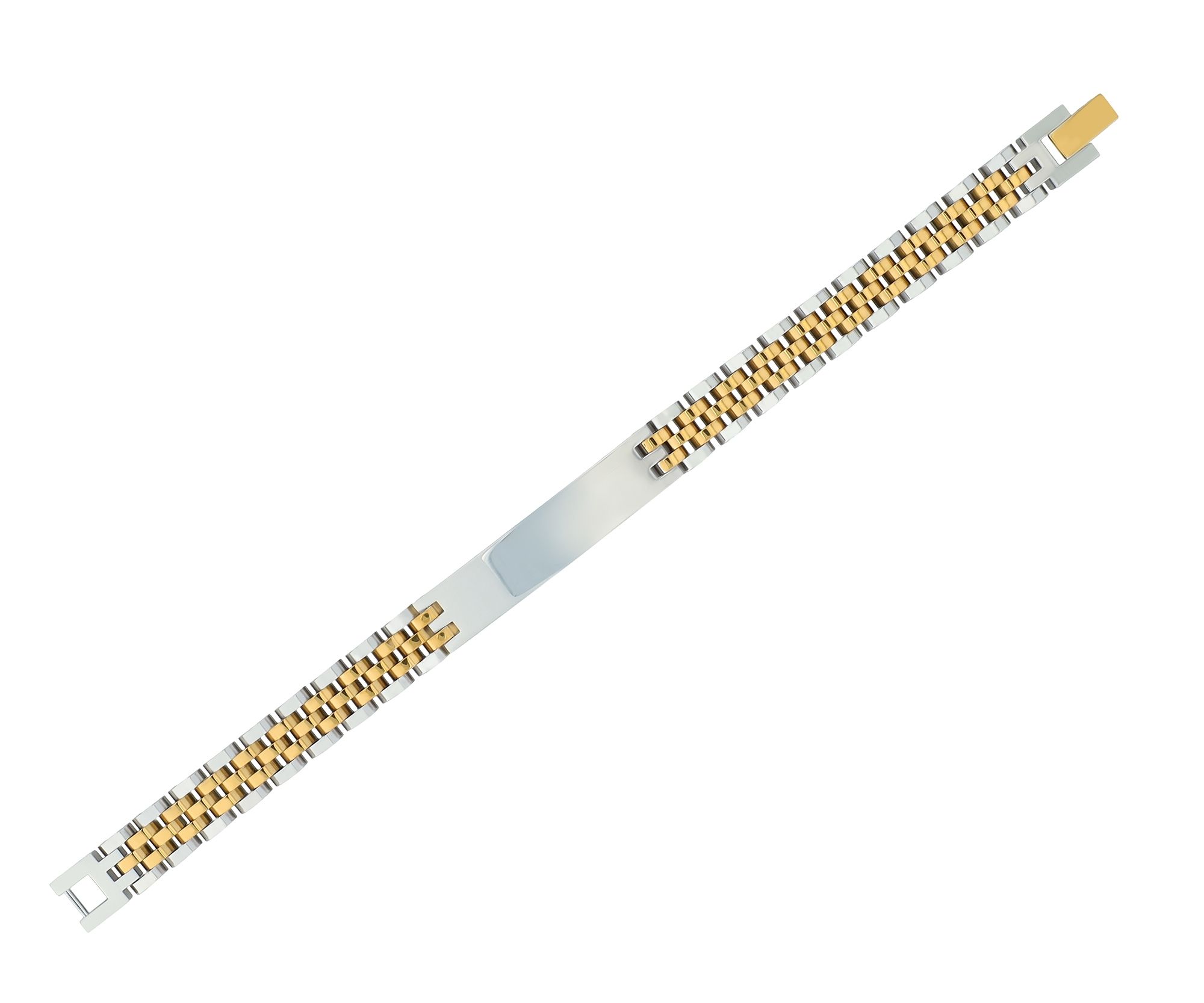 Akzent Gravurarmband "Via" aus Edelstahl, poliert, bicolor