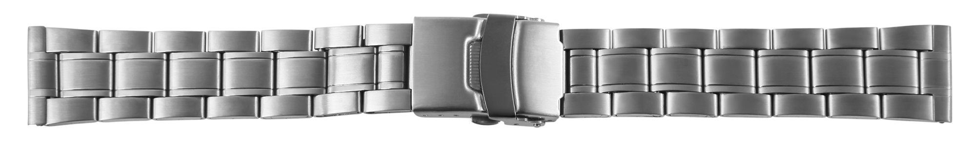 Edelstahl-Uhrenarmband, silberfarben, 18 mm
