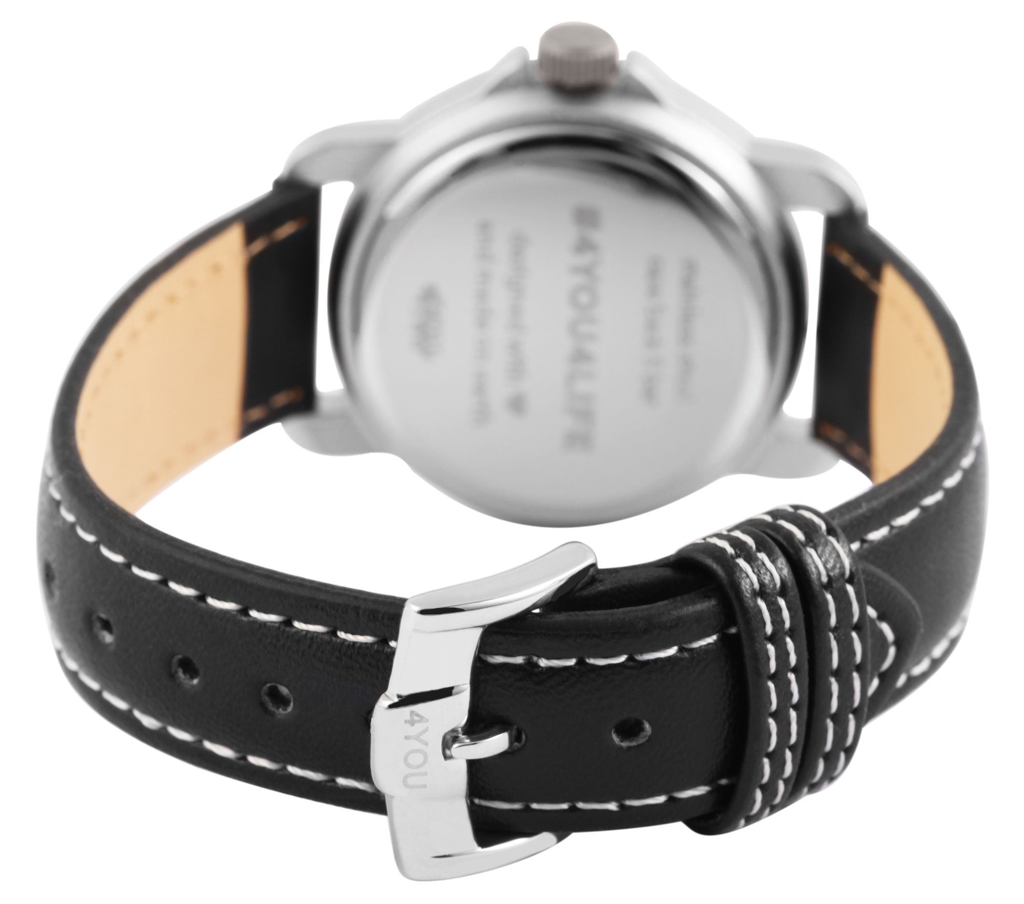 4You Herrenuhr mit Lederimitationsband