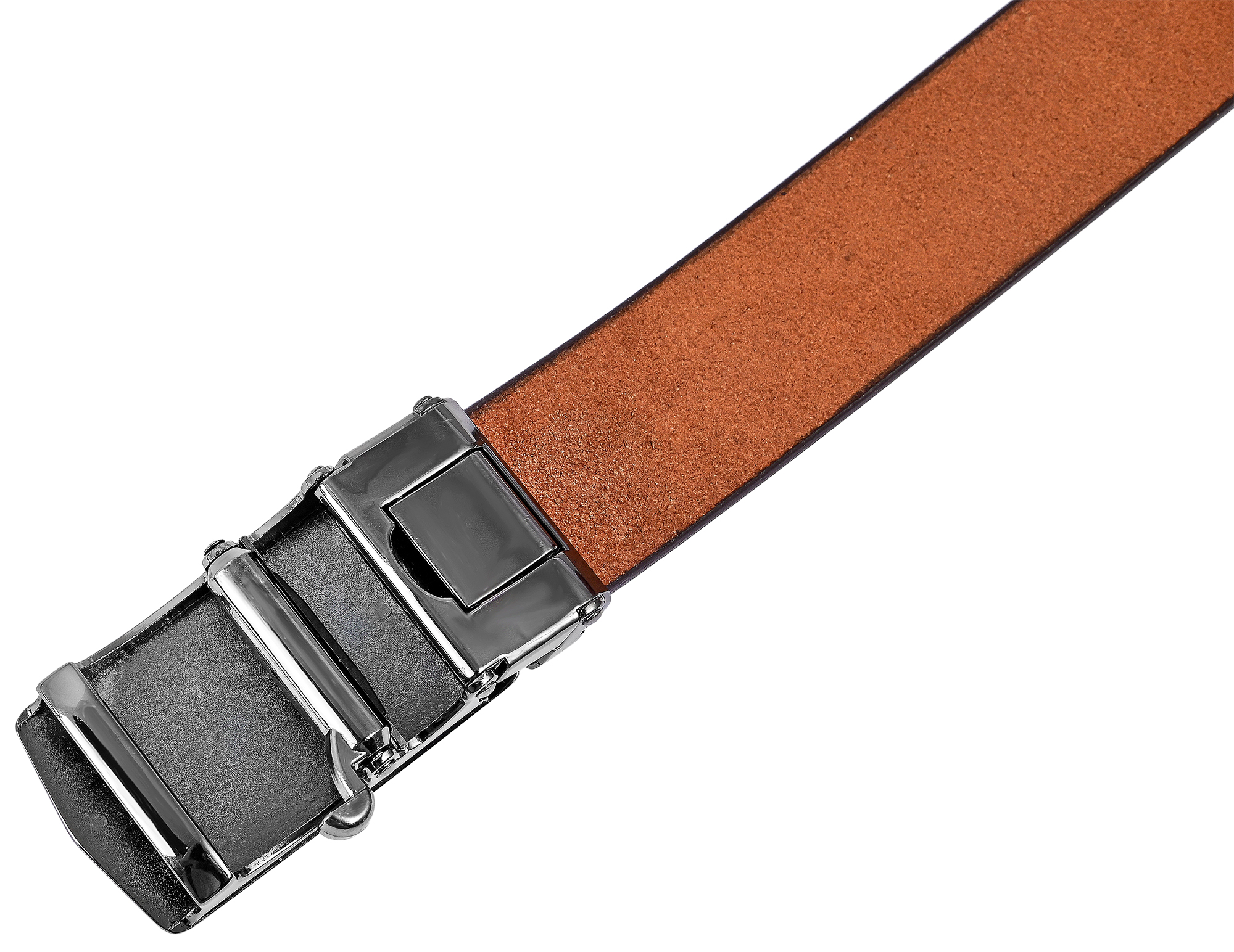 Leonardo Verrelli Echtleder Automatik-Gürtel, max. 110 cm/ 35 mm, braun (tan) - kürzbar