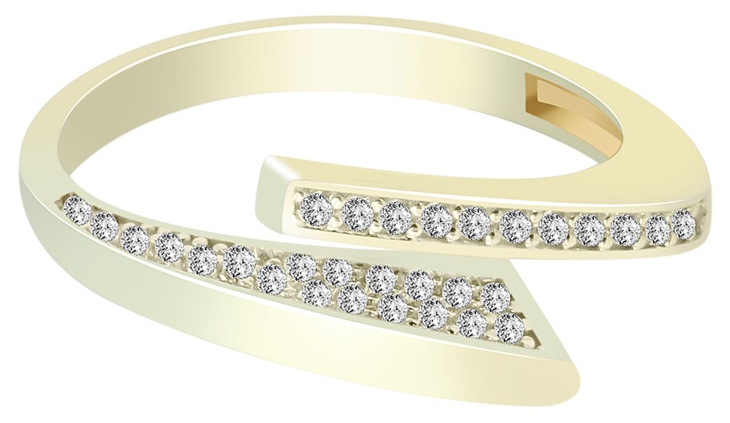 333/- Gold Ring "Mirja" mit Zirkoniabesatz, Gelbgold, 8 Karat, Gr. 52