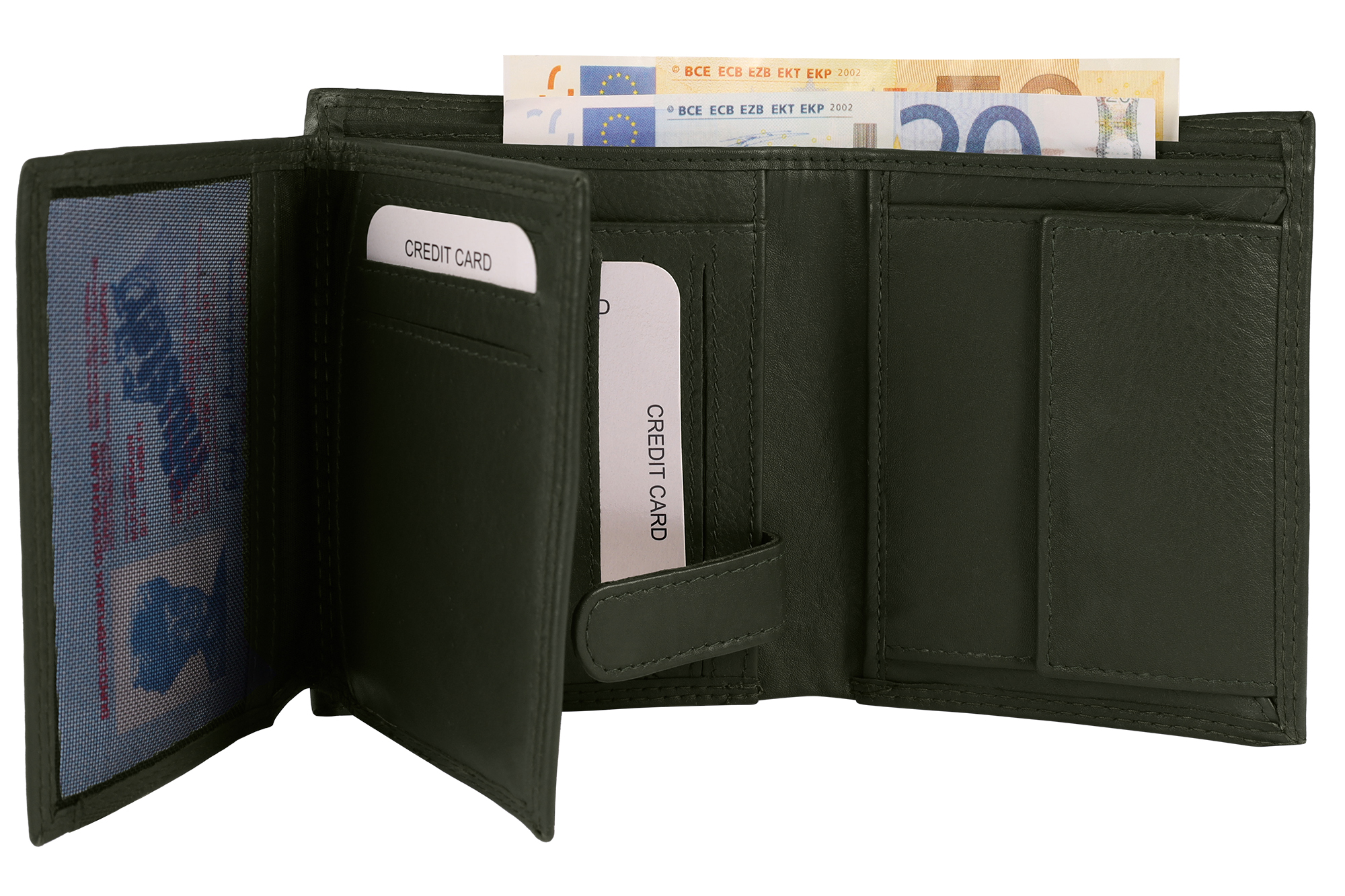 Leonardo Verrelli Echtleder (Nappa) Geldbörse, RFID, Hochformat
