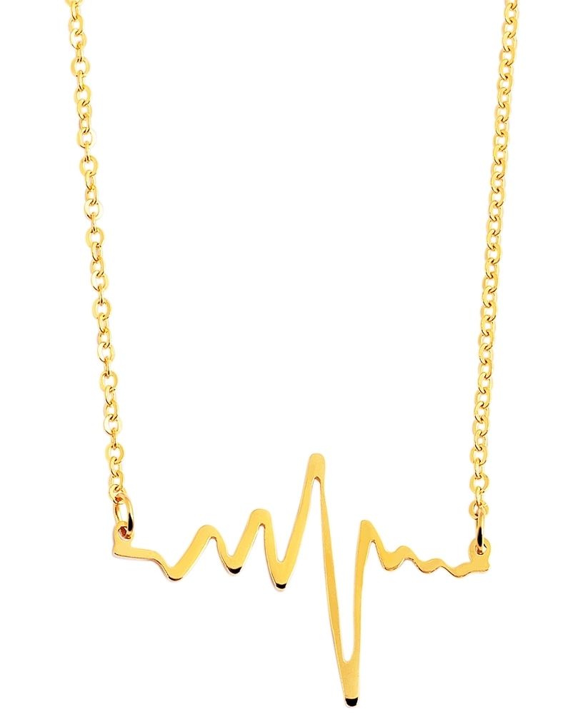 "Laurena", Edelstahl Ankerkette, Herzschlag, goldfarben