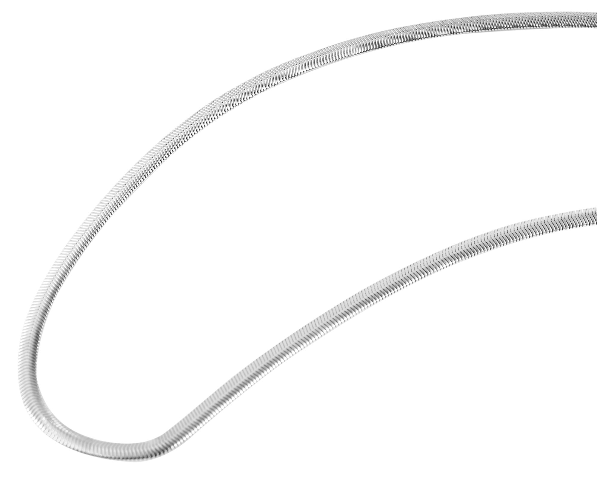 "Silviani", Akzent Edelstahl Flachschlangenkette, Länge 42 cm