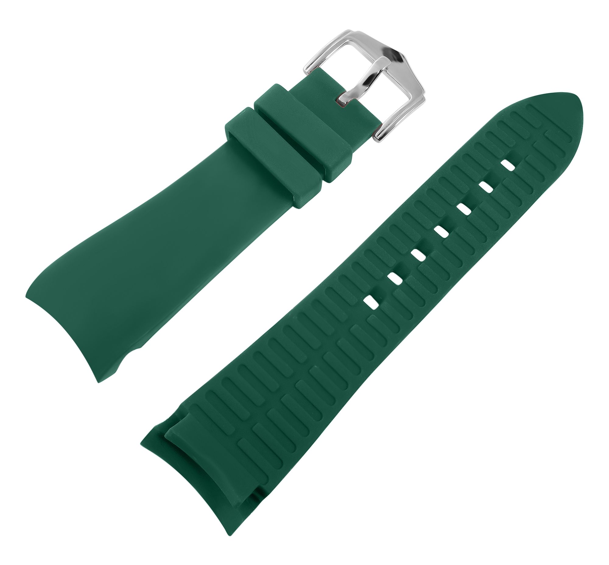Silikon Uhrenarmband, Dornschließe, grün, 23 mm