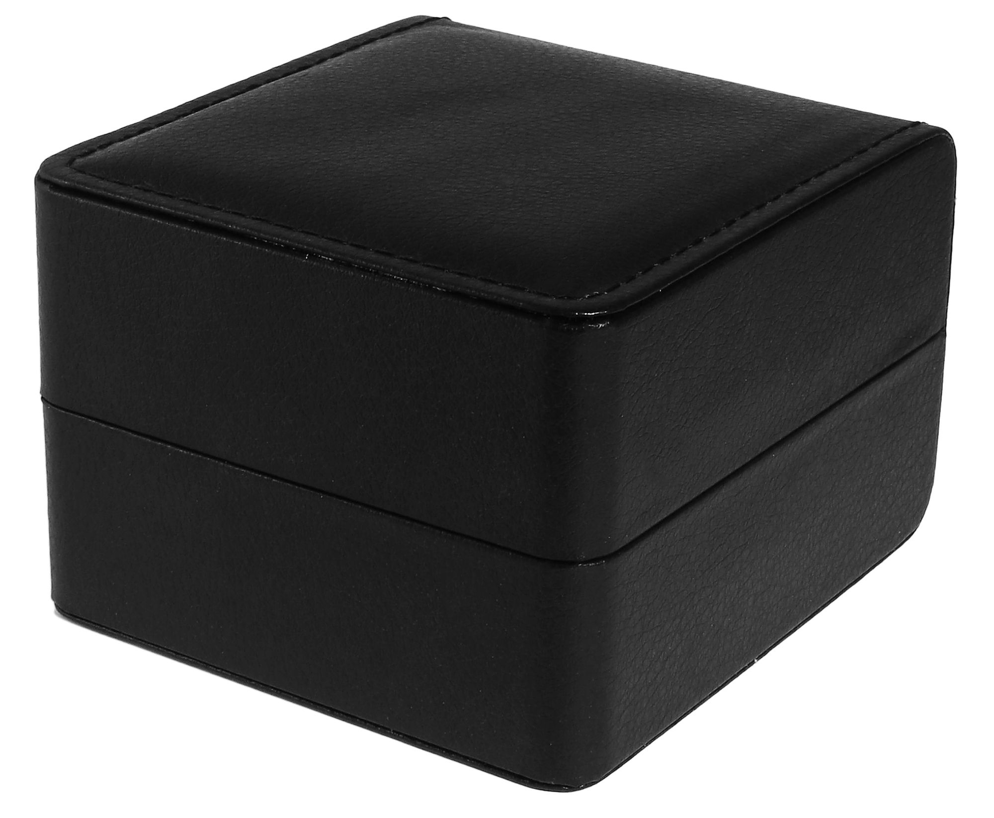 Uhrenbox, aufklappbar mit Kissen, Lederimitat, 11 x 10 x 7,3 cm, grün